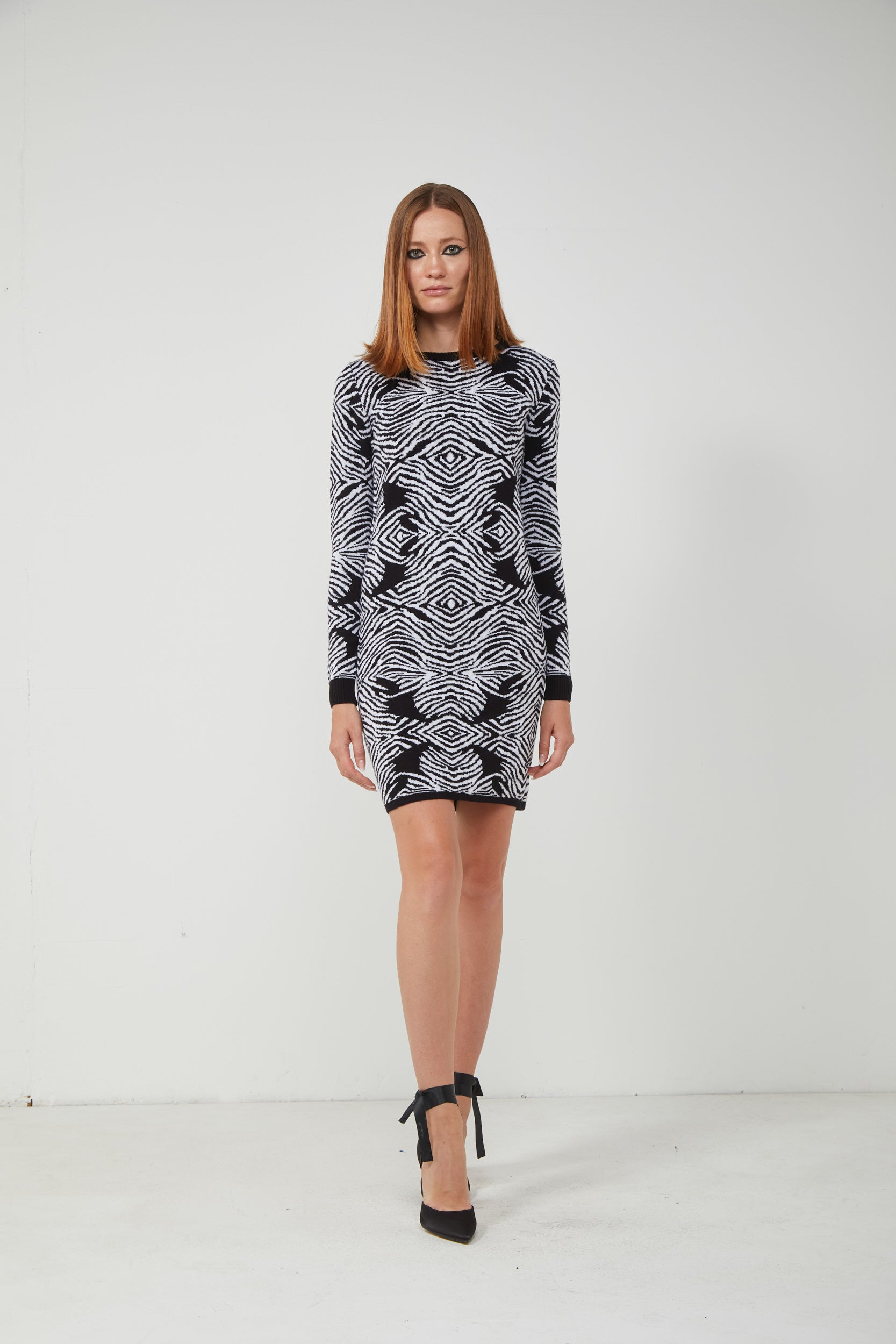 PINKO Zebra Knit Dress