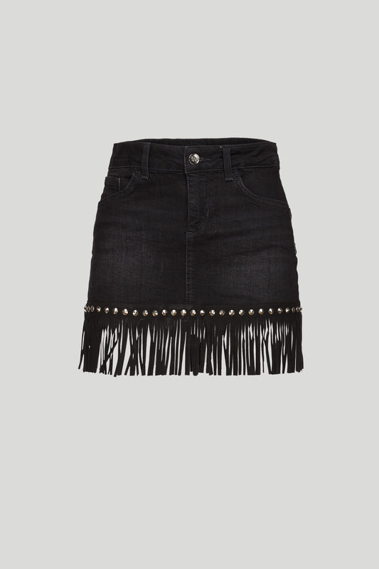 LIU-JO Mini Skirt Fringe