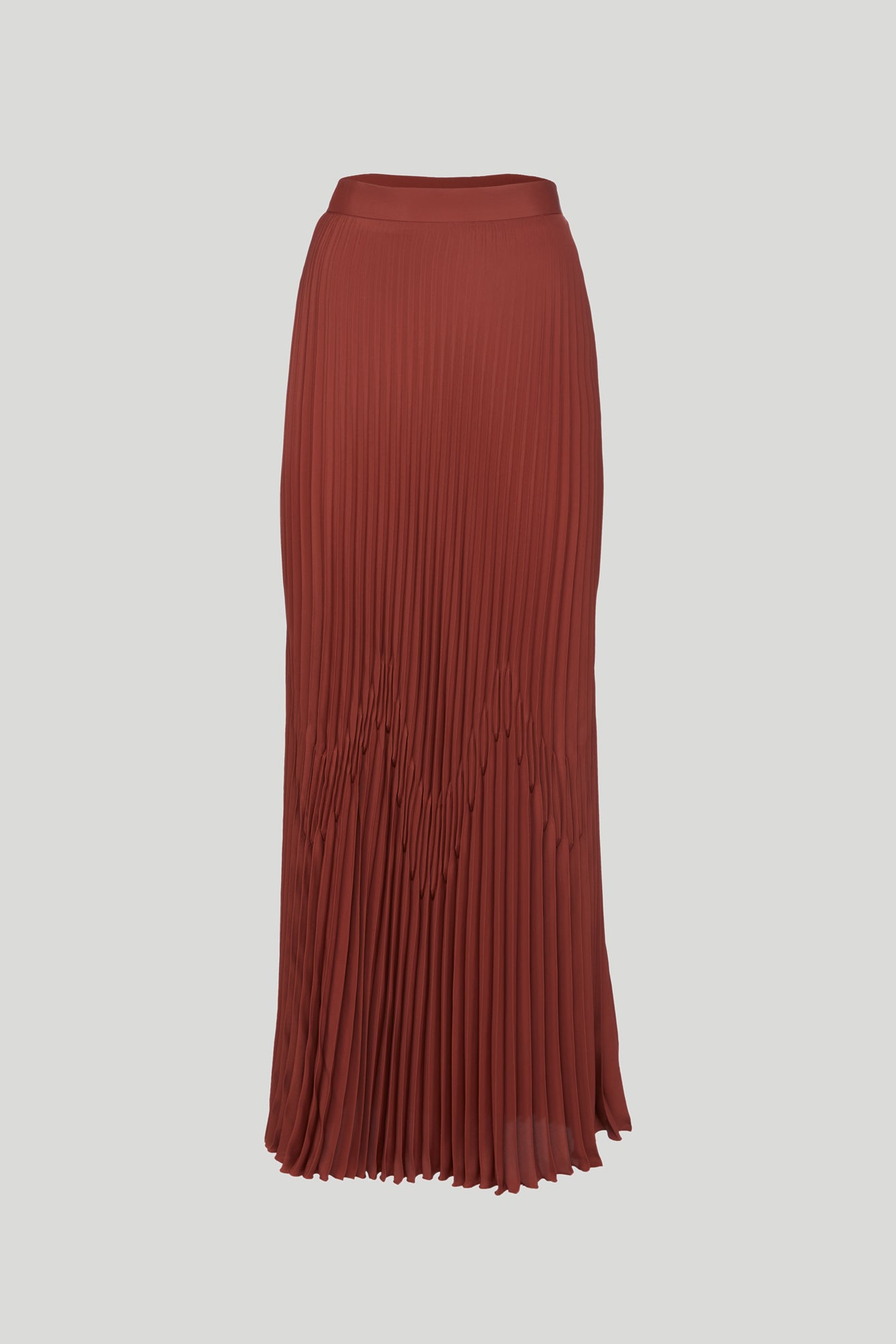 SILKE Long Pleated Brick Skirt