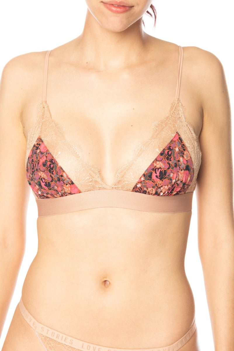 LOVE STORIES Bralette a Fiori con Pizzo