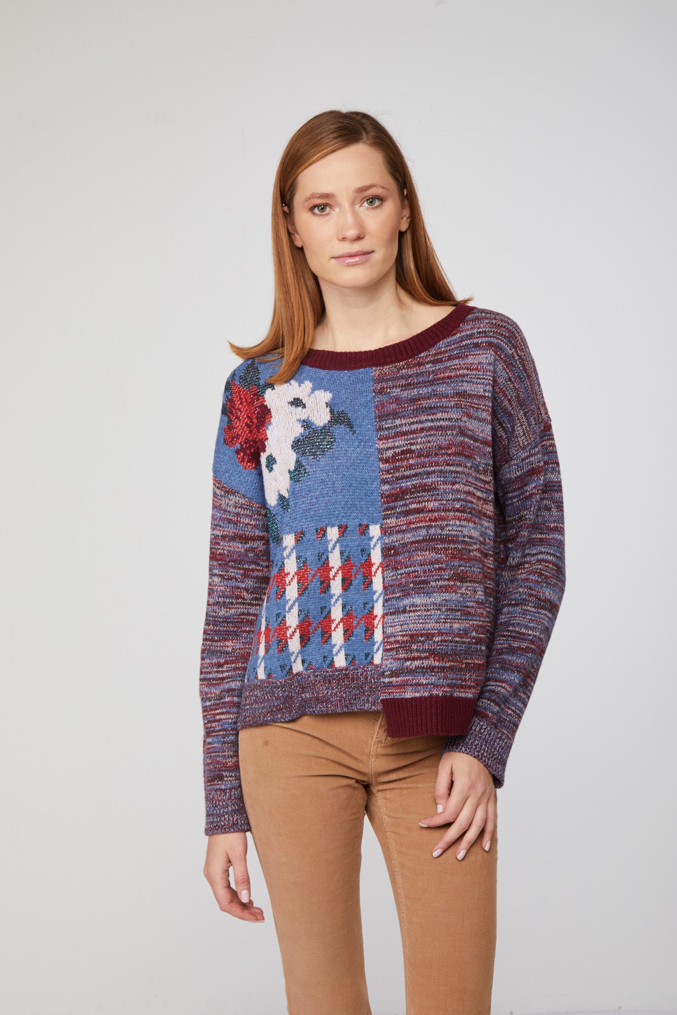 TWINSET Multicolor Patchwork Knitwear