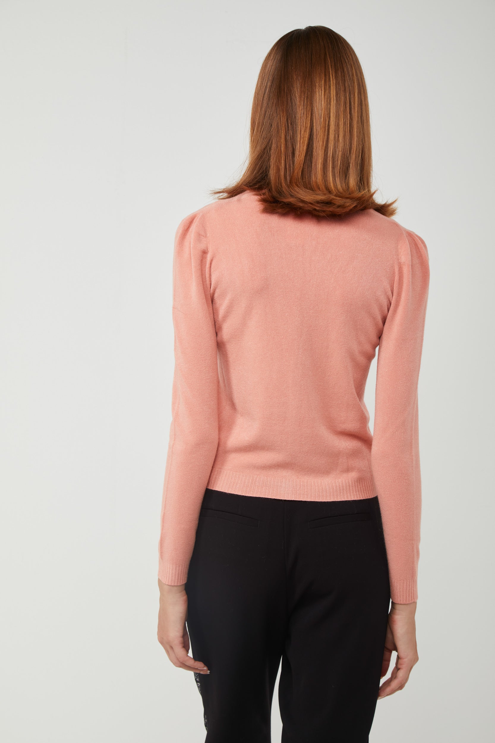 VICOLO Cardigan Rosa con Scollo a V