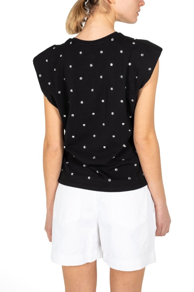 Black T-shirt with Strass "The Aviaries"