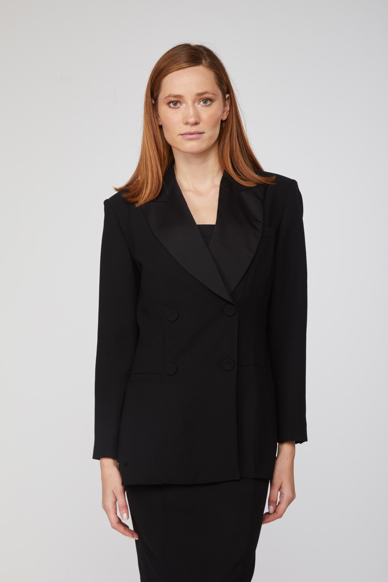 TWINSET Double-Breasted Black Blazer