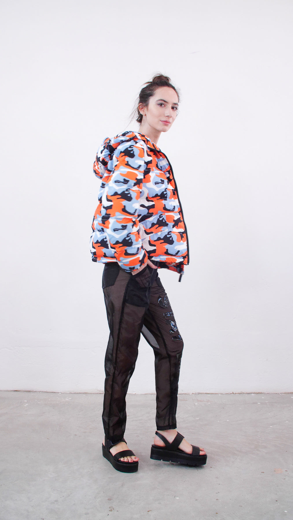 KENDALL AND KYLIE Piumino con Stampa Camouflage