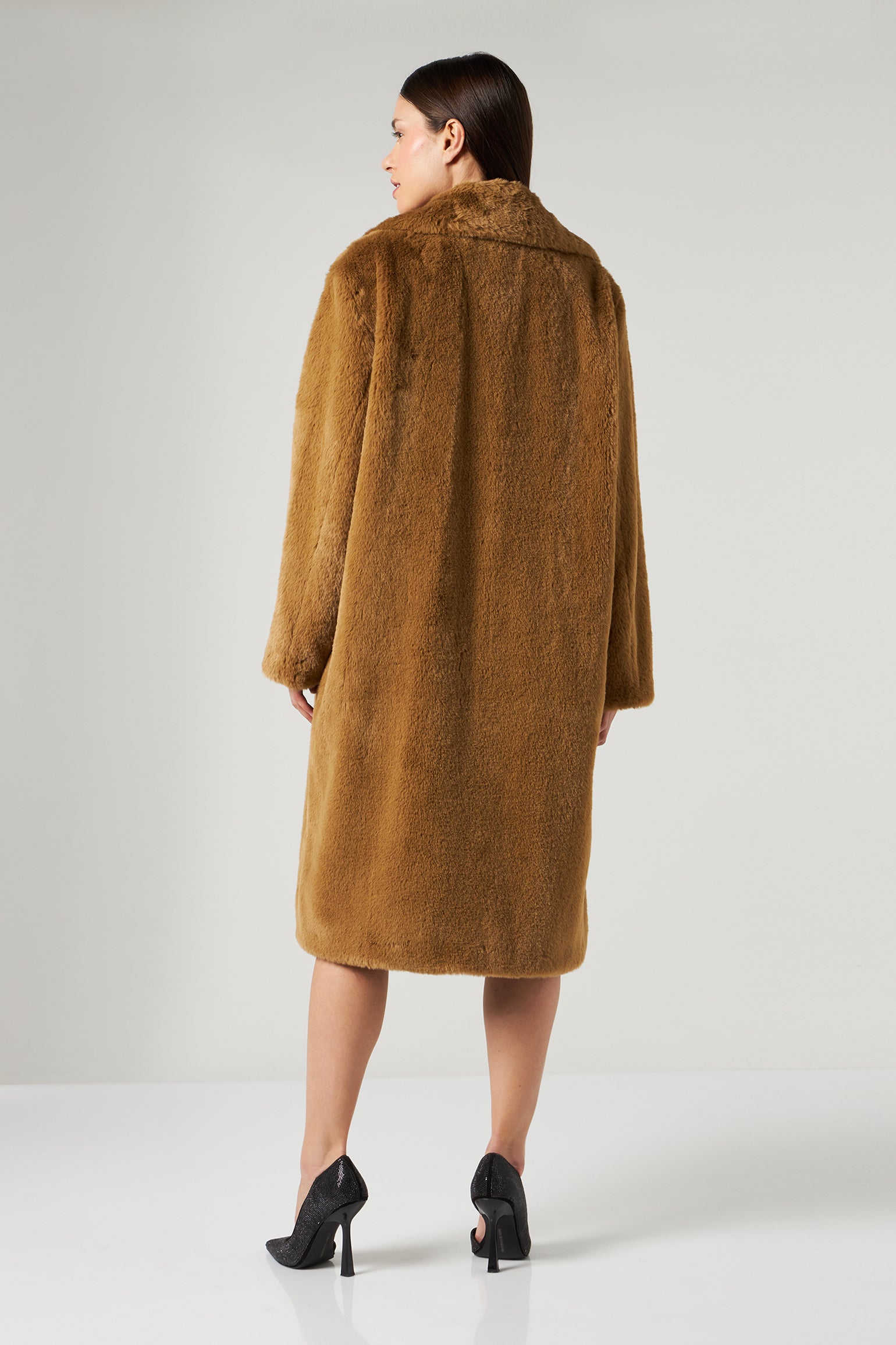 STAND STUDIO Cappotto in Eco Pelliccia Khaki