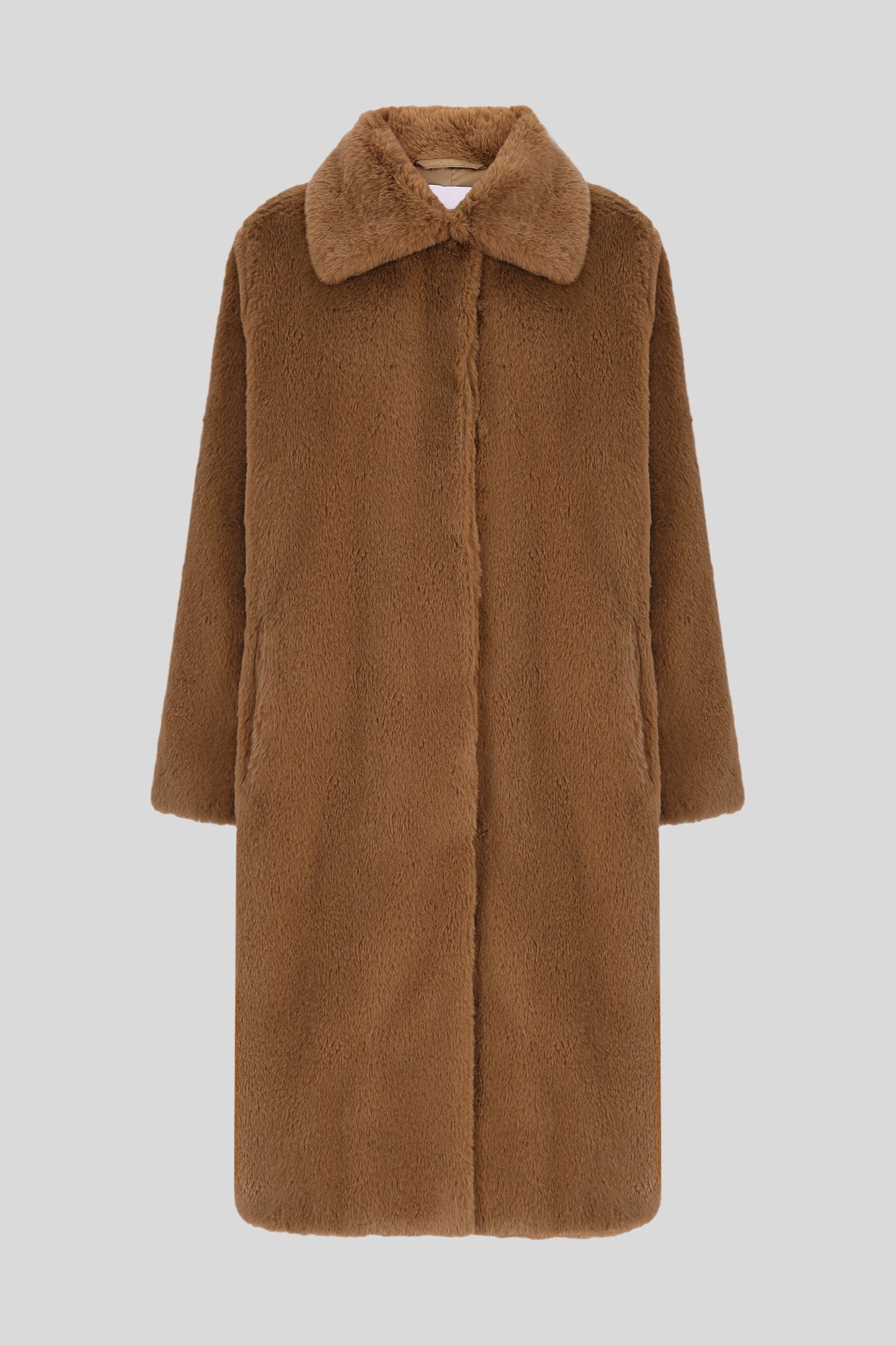 STAND STUDIO Cappotto in Eco Pelliccia Khaki