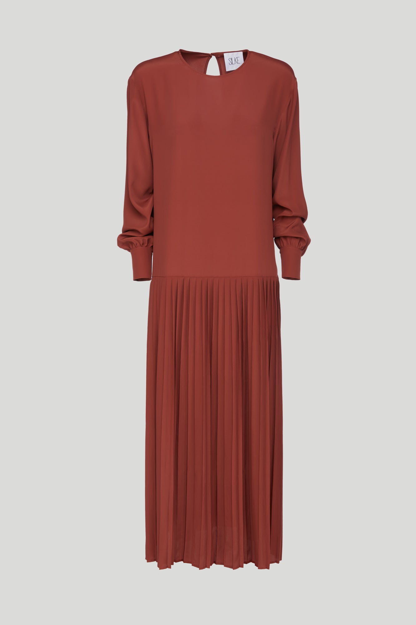 SILKE Dress with Pleated Brick Skirt