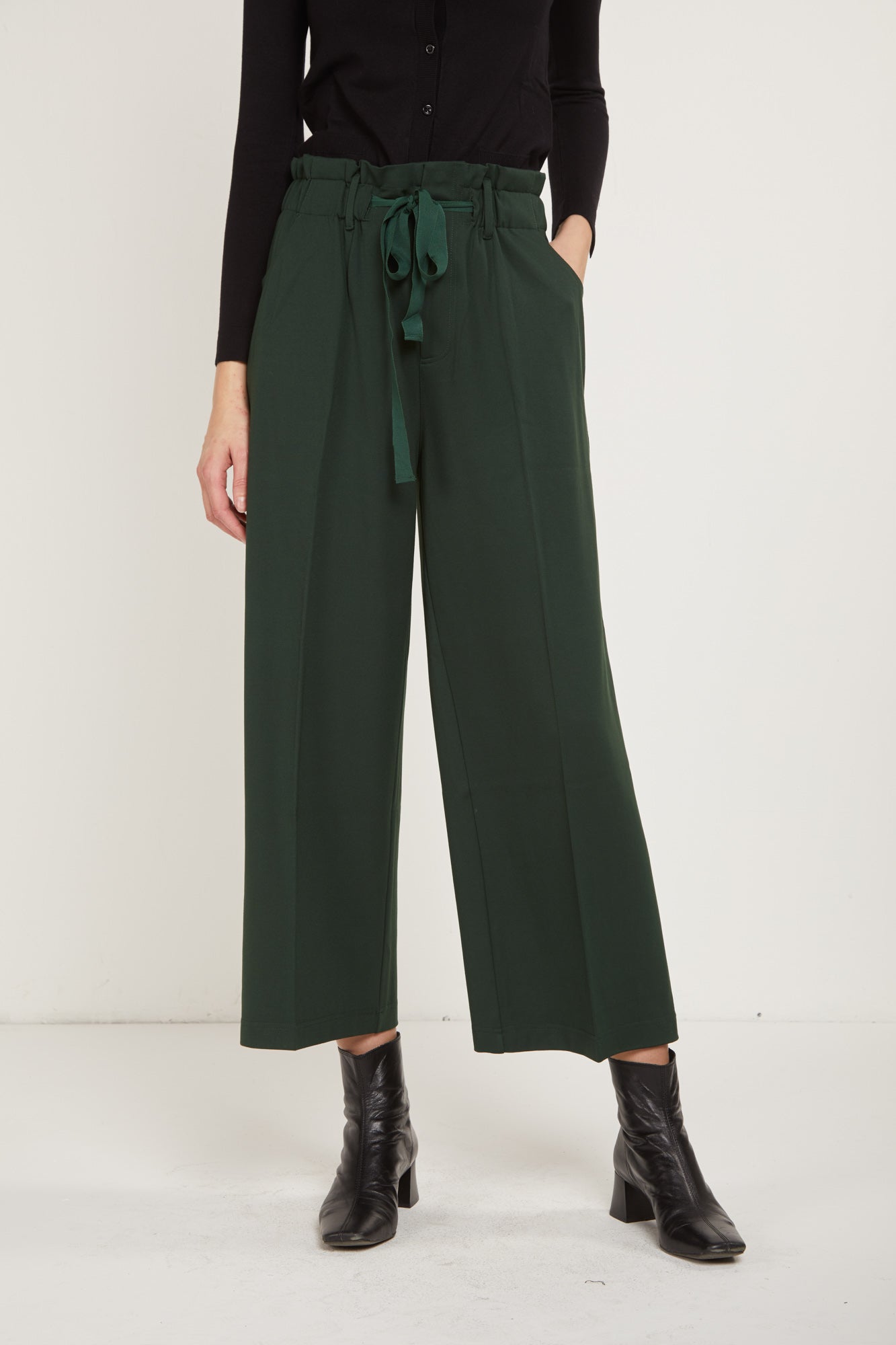 PRINCESSE LODO Pantalone Baggy Verde Gamba Ampia