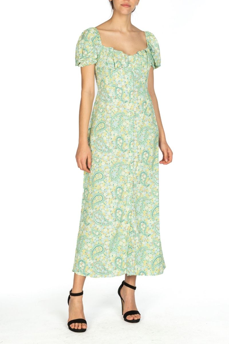 GLAMOROUS Abito Lungo Paisley Verde