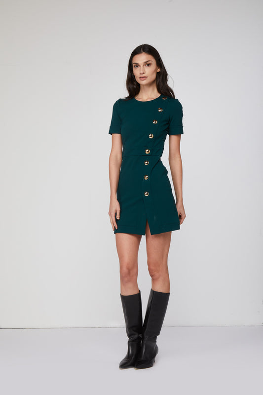 TWINSET Abito Corto Verde Scuro