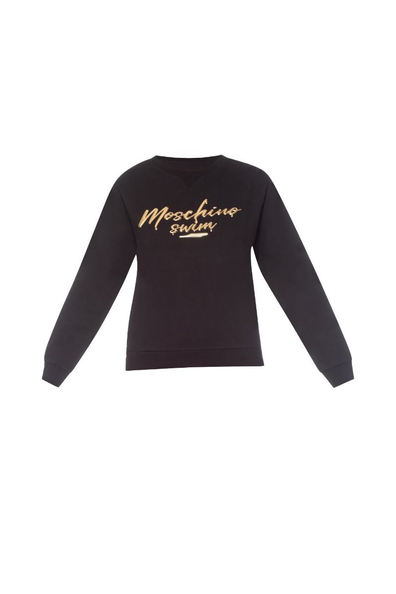 MOSCHINO Sweatshirt with Moschino Swim Logo Black