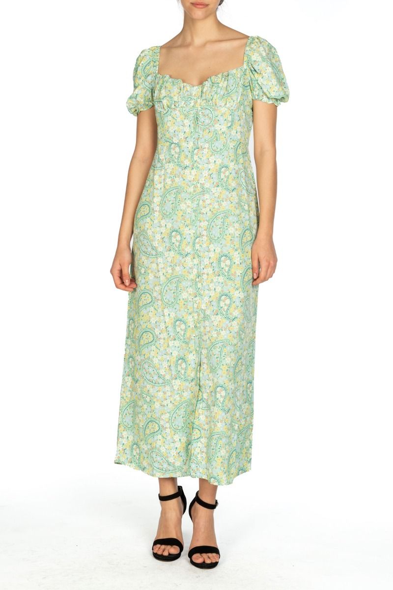 GLAMOROUS Abito Lungo Paisley Verde
