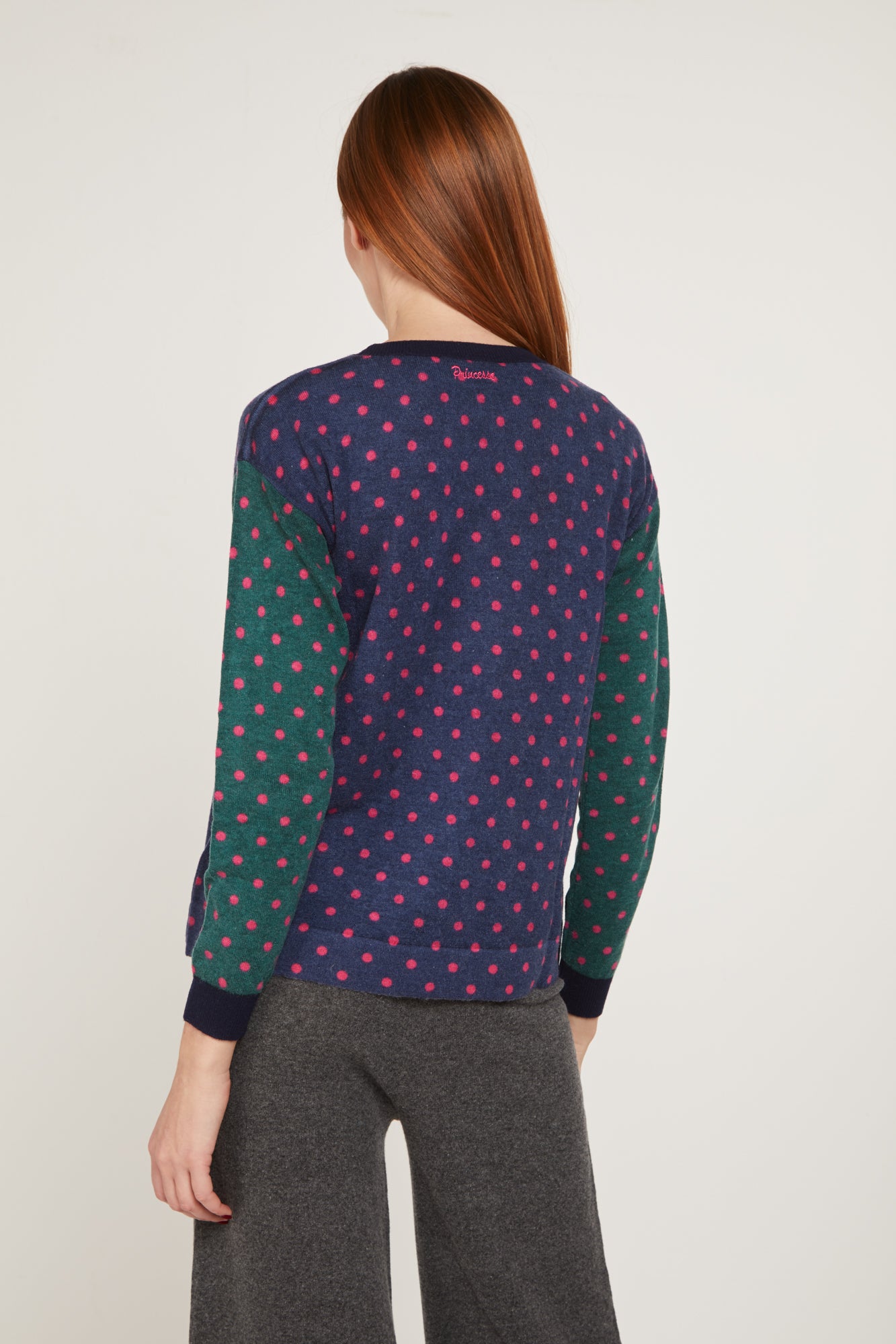 PRINCESSE LODO Colorblock Pois Sweater