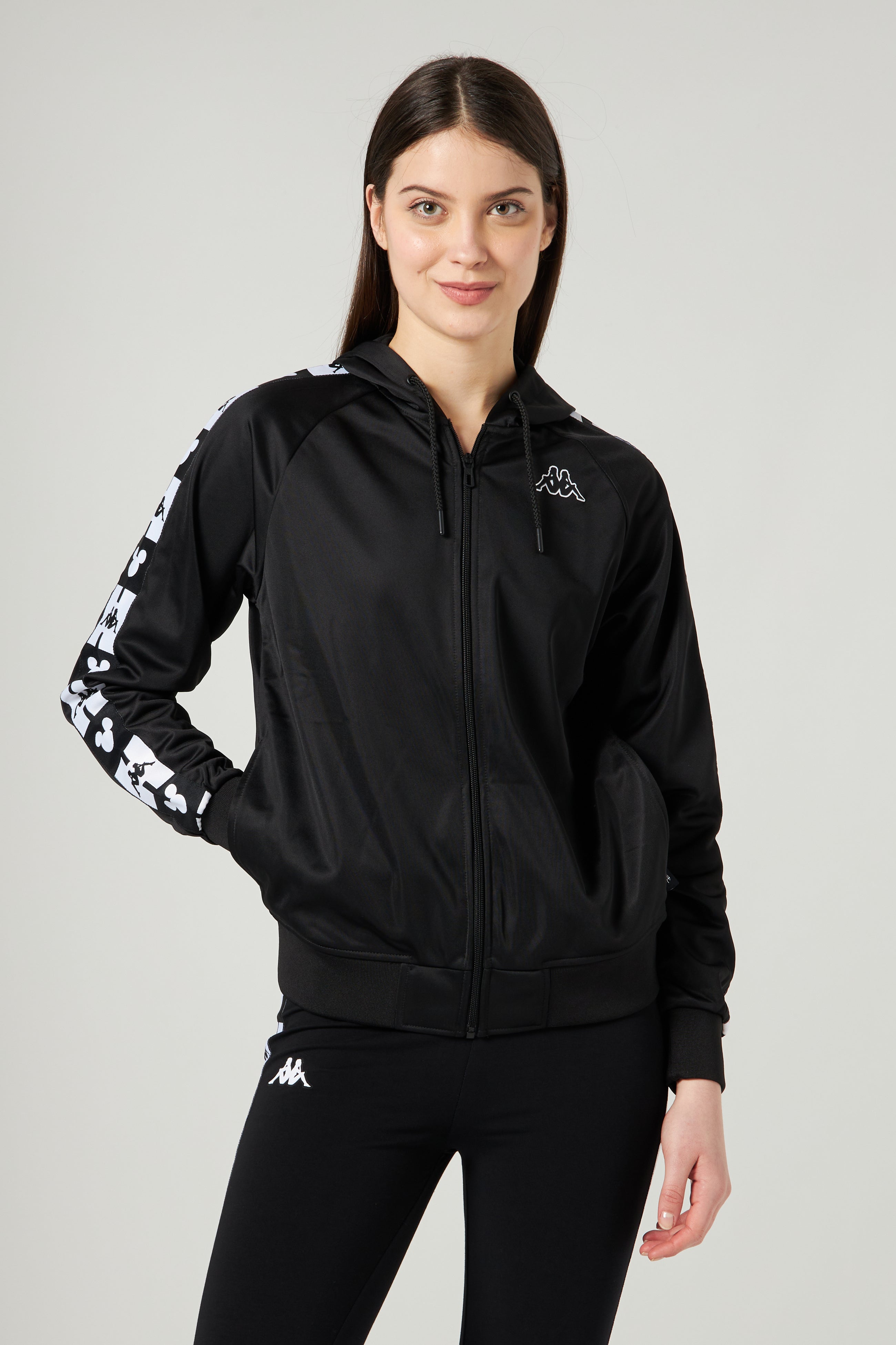 Tutta Donna Kappa KAPPA Felpa Con Zip Nera Kappa X Mickey Loverlock