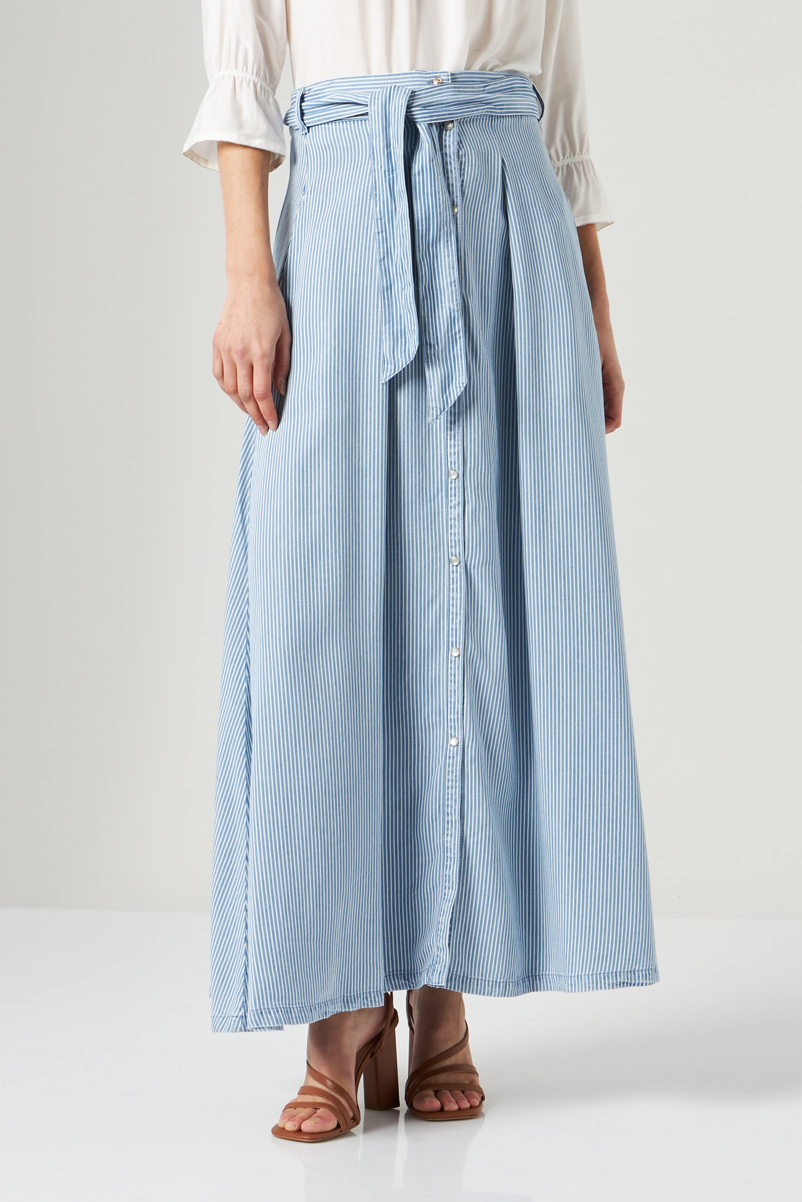 Patrizia Pepe long striped skirt