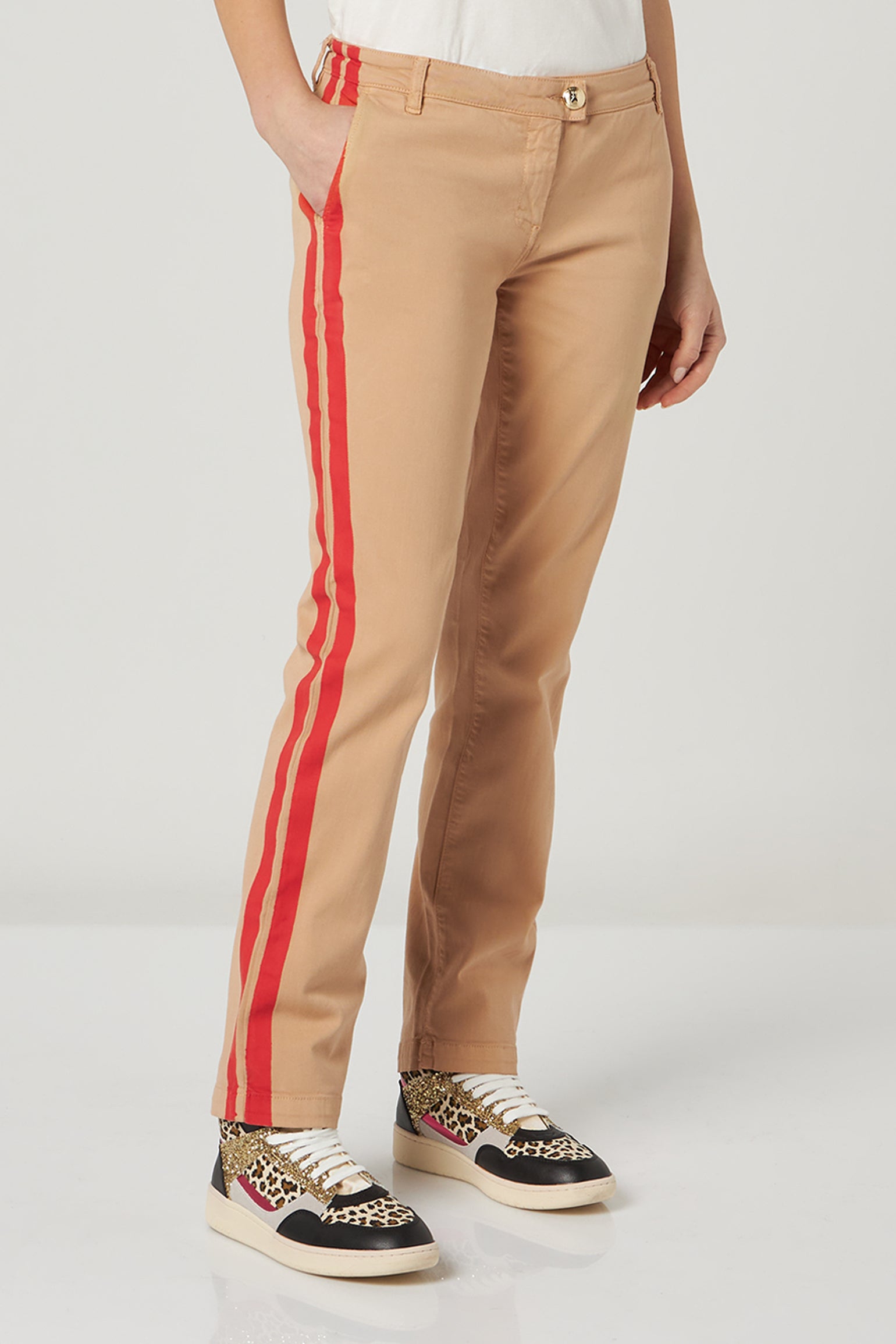 PATRIZIA PEPE Pantalone Camel Beige