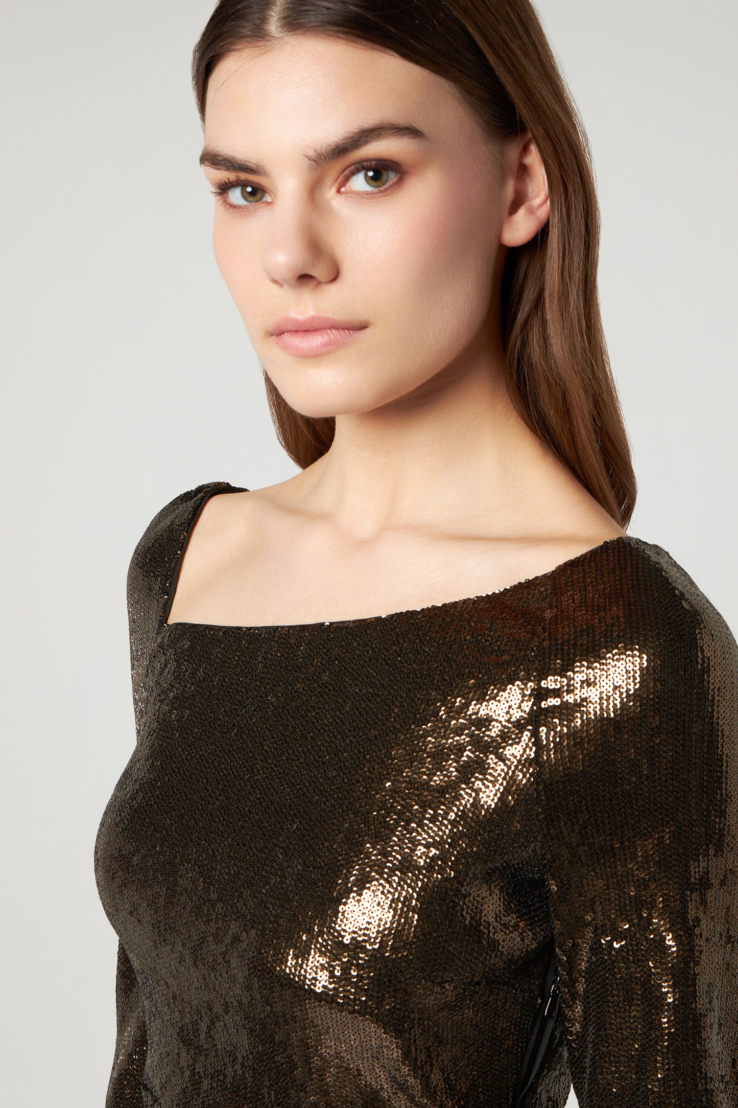 PATRIZIA PEPE Abito con Paillettes Titane Metal
