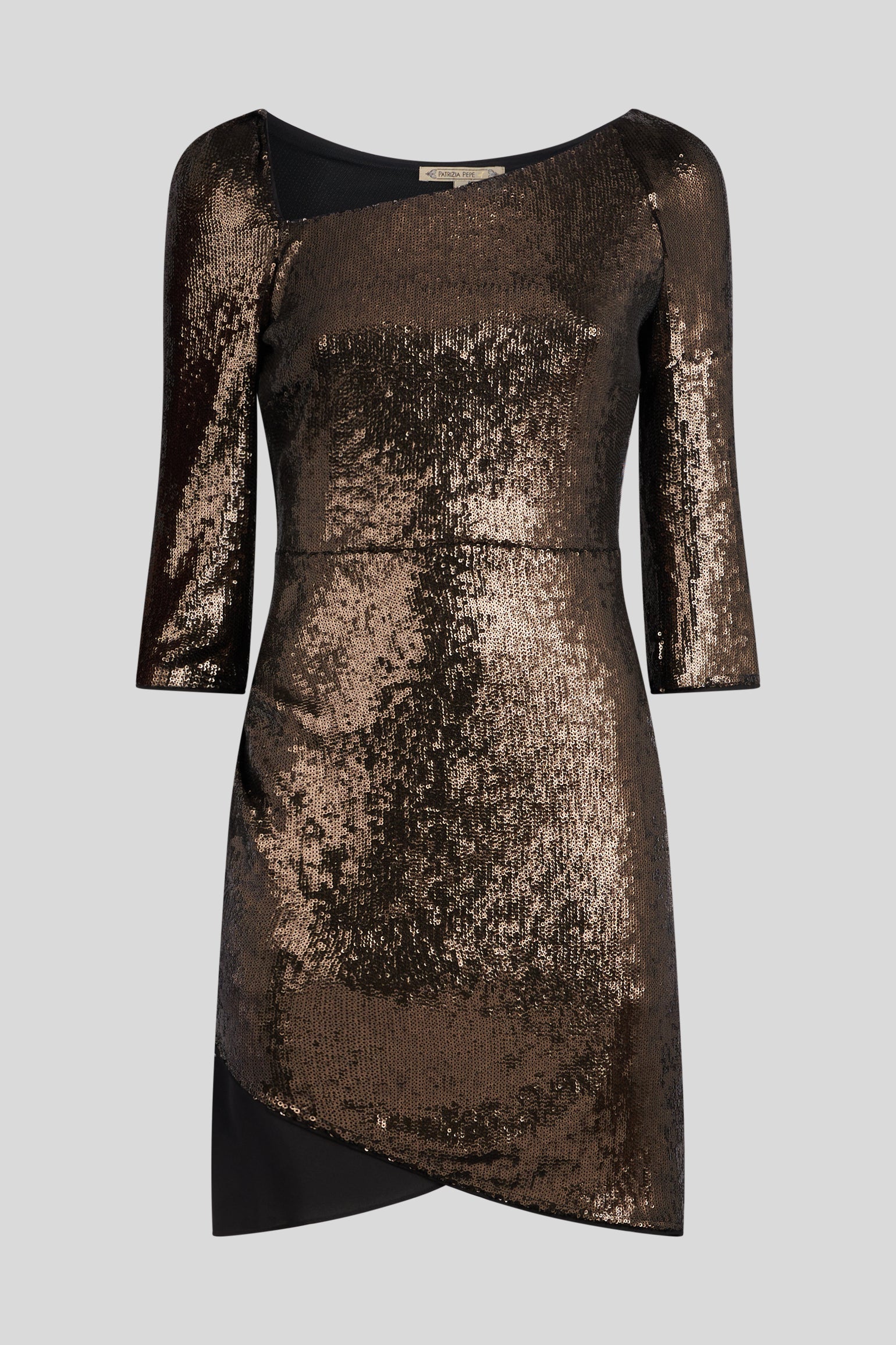 PATRIZIA PEPE Dress with Sequins Titan Metal