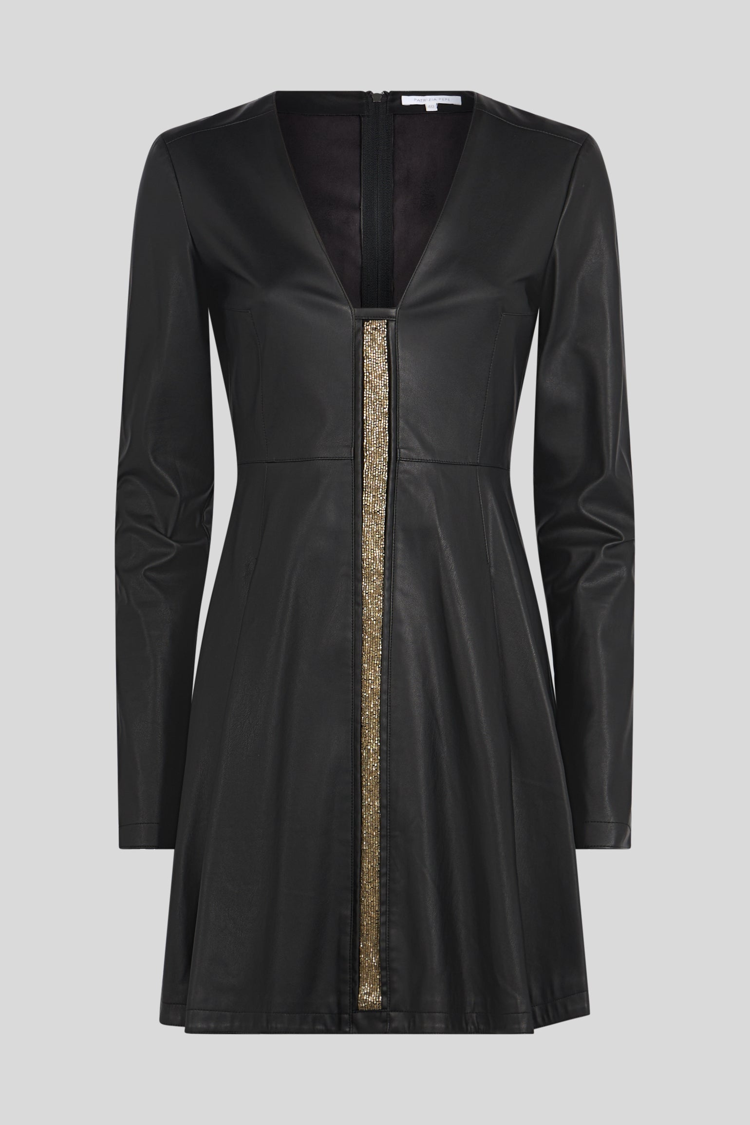 PATRIZIA PEPE Black Leatherette Dress