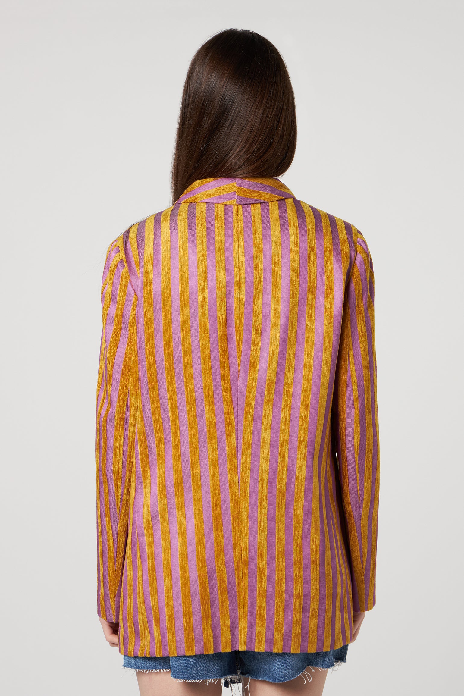 PATRZIA PEPE Color Stripes Single-Breasted Jacket