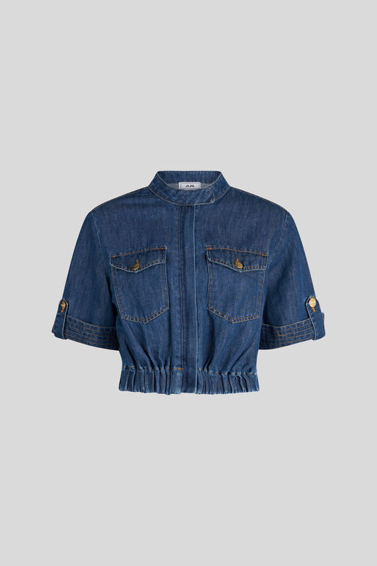 JIJIL Cropped Denim Shirt