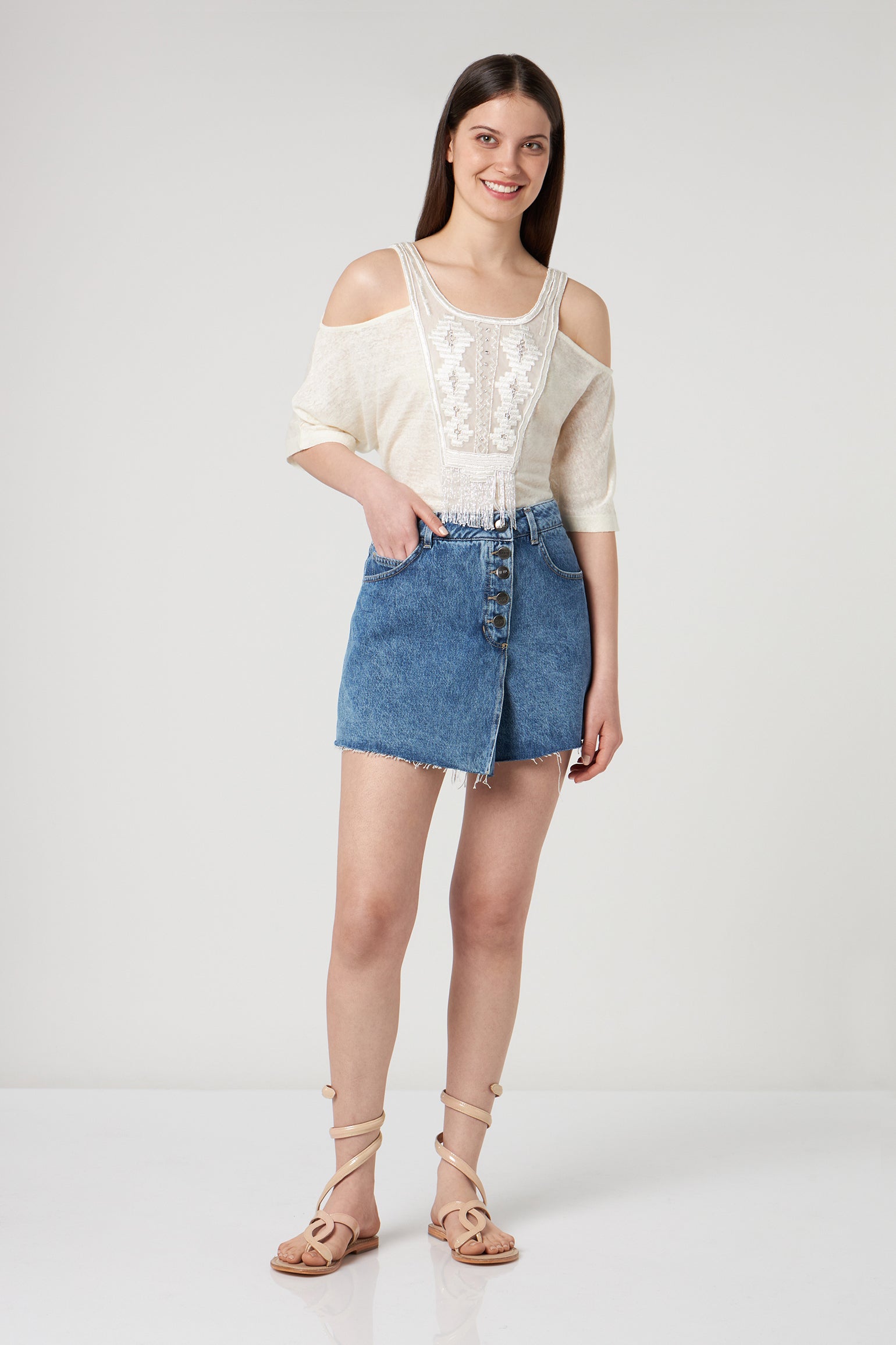 JIJIL Shorts in Denim Vintage