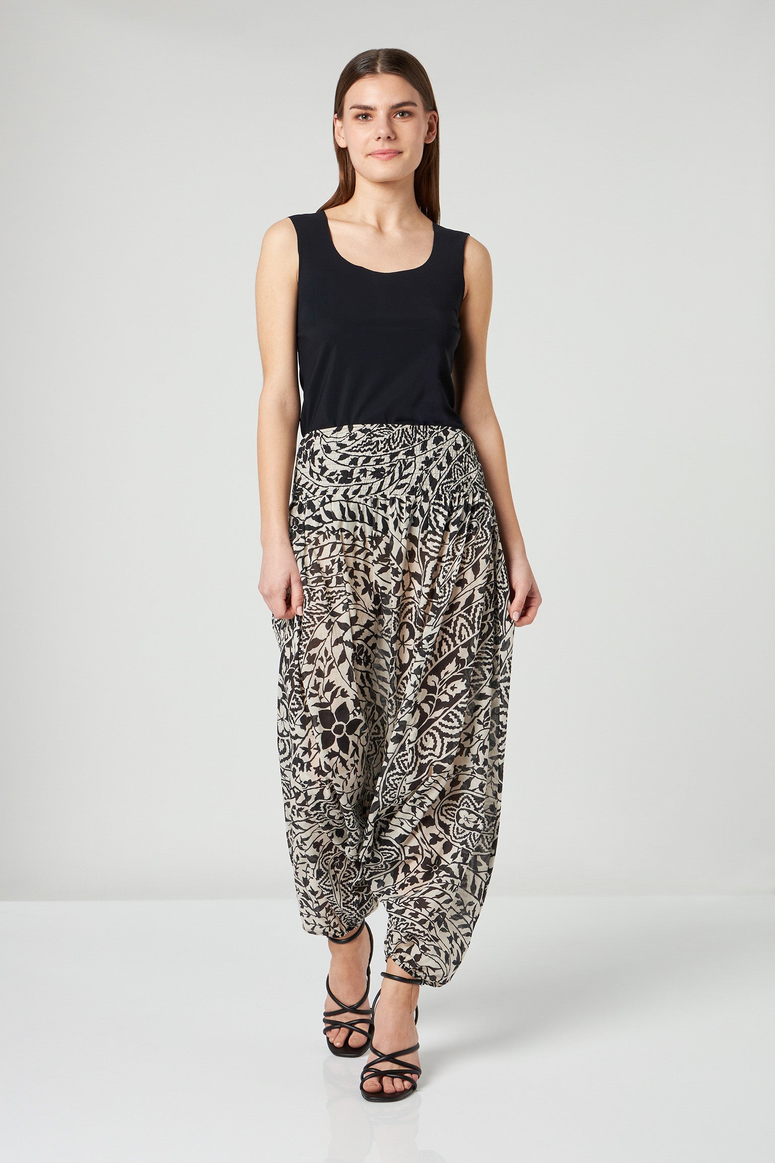 JIJIL Ivy Print Cotton Trousers