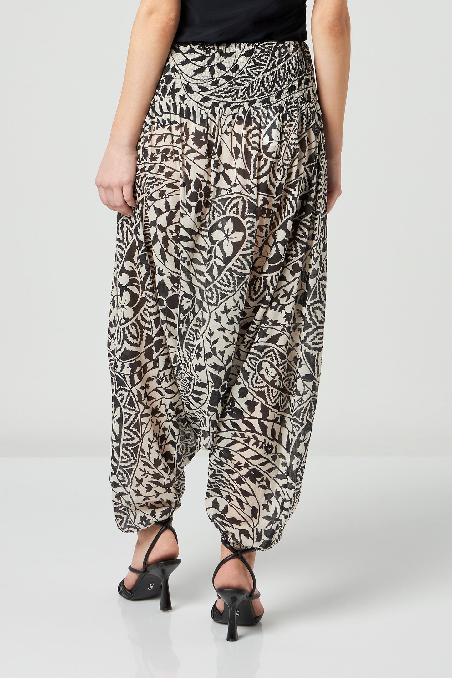 JIJIL Pantalone in Cotone Stampa Edera