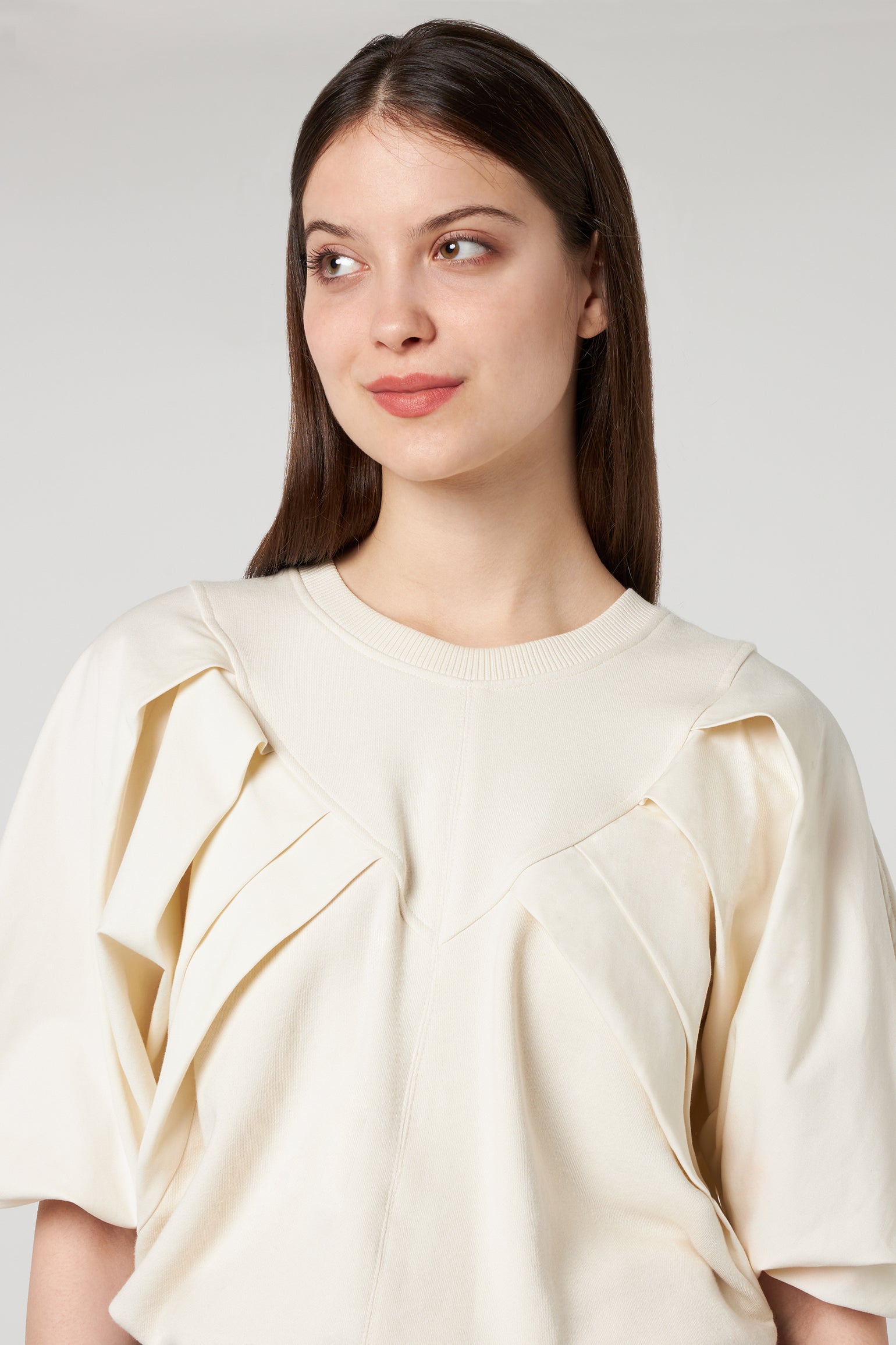 JIJIL Ivory Cotton Sweatshirt