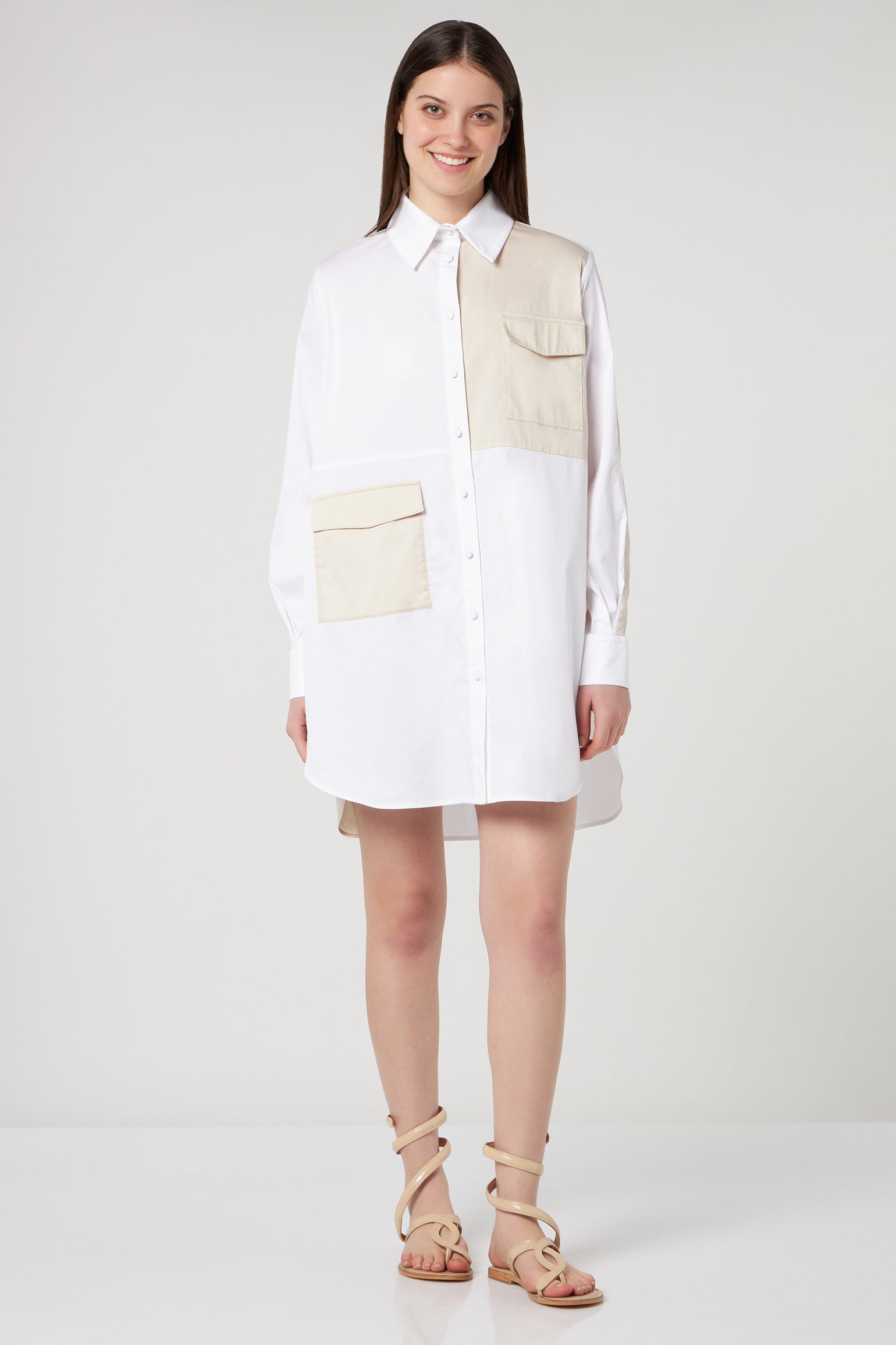 JIJIL Camicione Bianco e Tofu