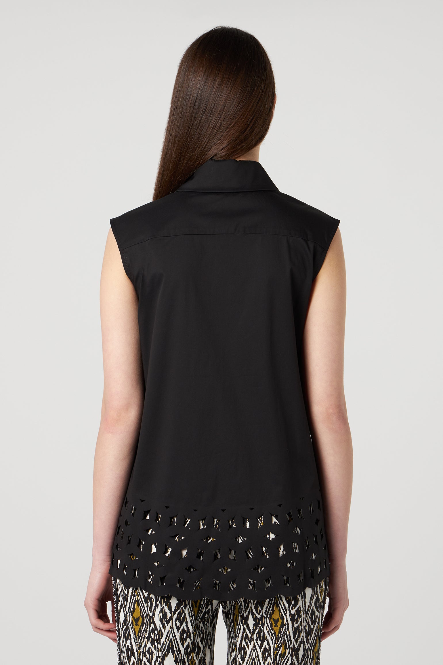 JIJIL Camicia Smanicata Nera