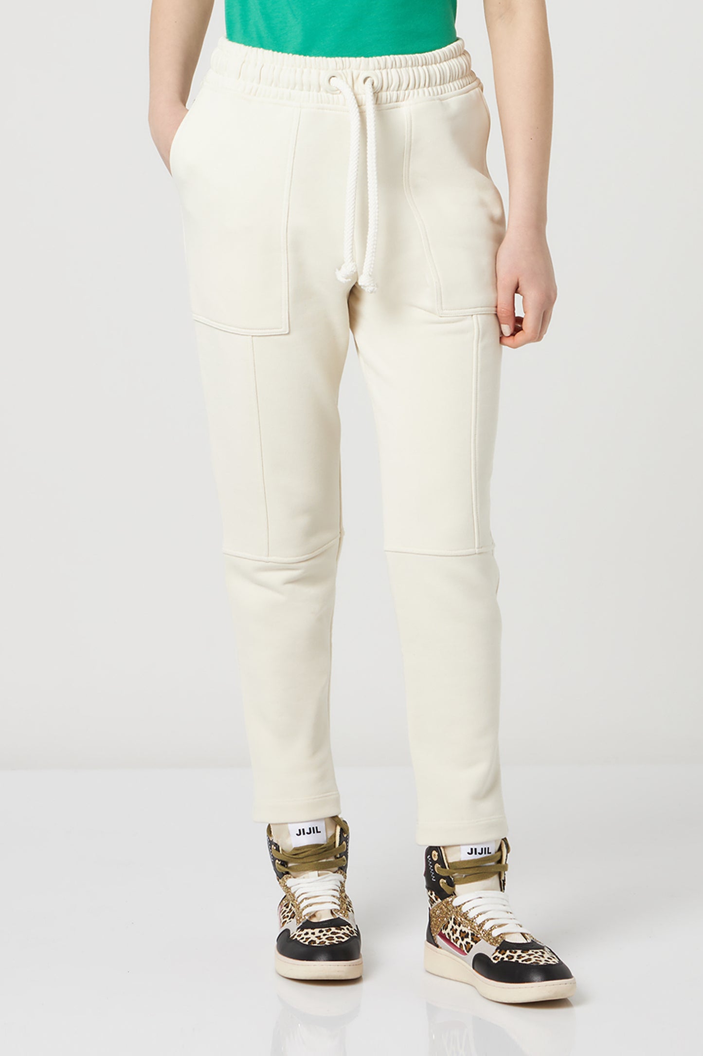 JIJIL Pantalone Tuta Avorio