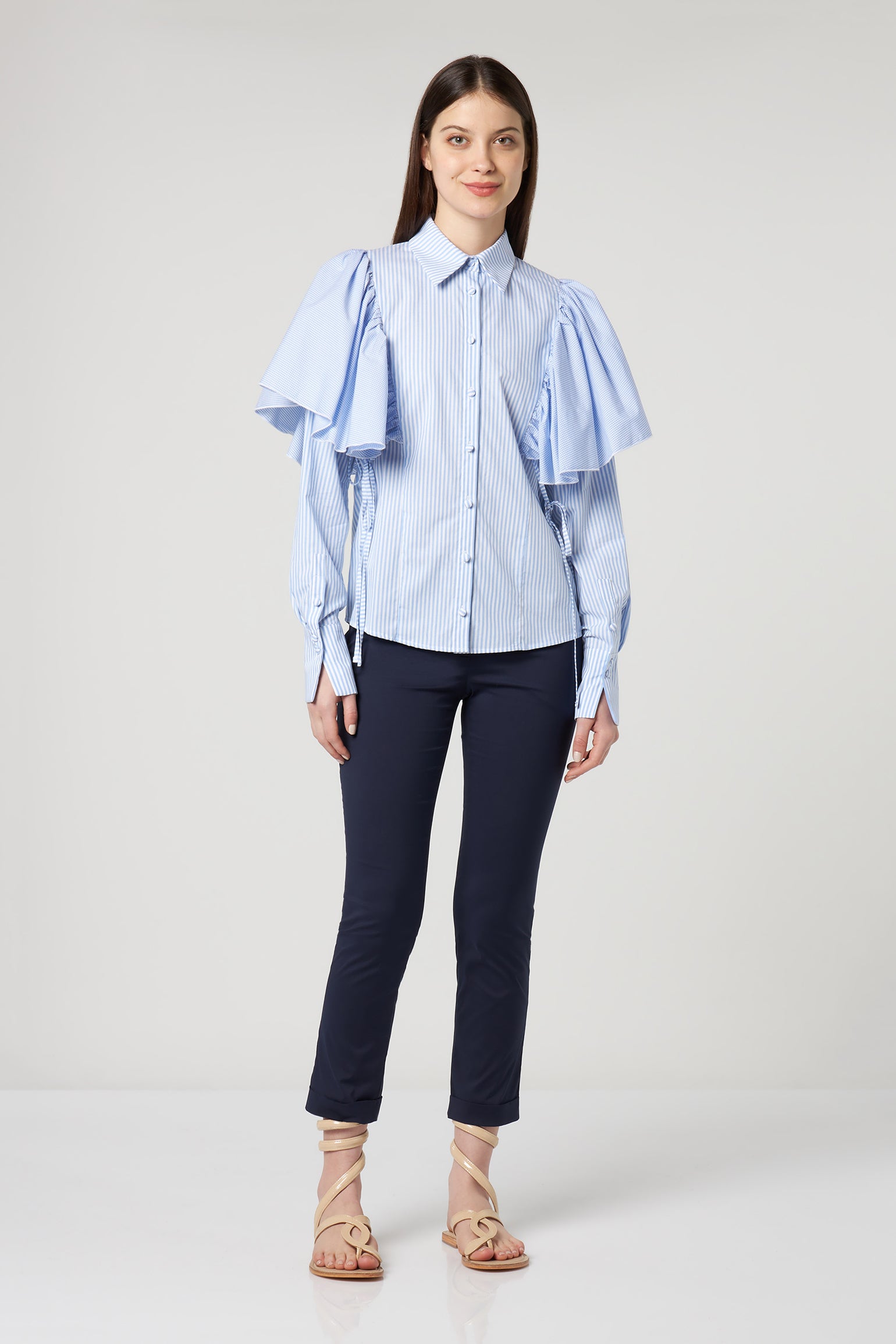 JIJIL Camicia in Cotone a Righe