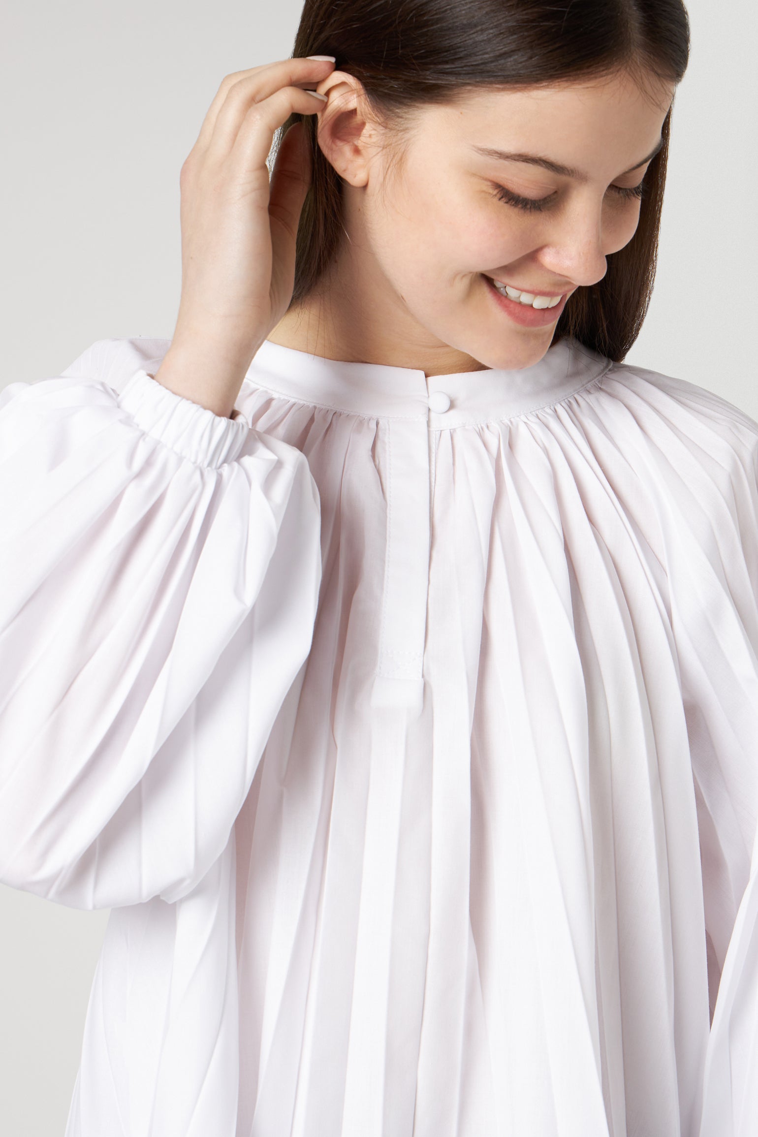 JIJIL Blusa Plissettata Bianca