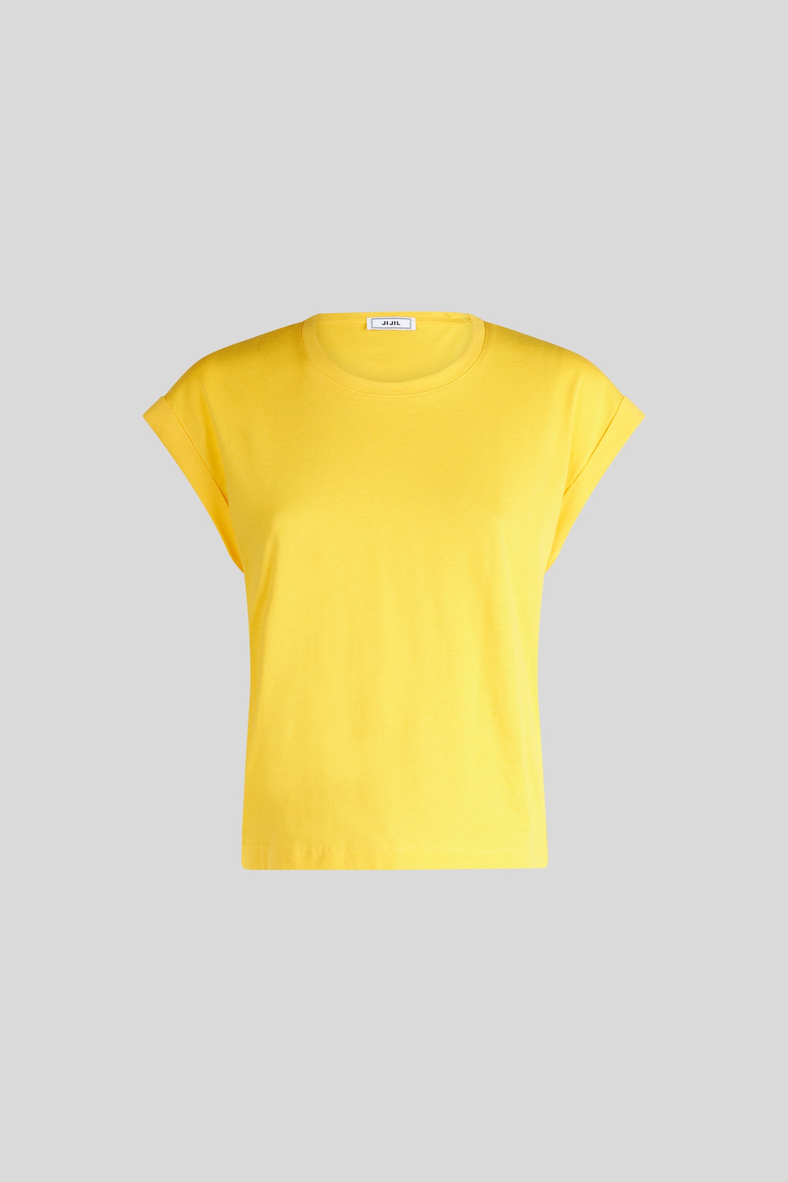 JIJIL Yellow Cotton T-shirt