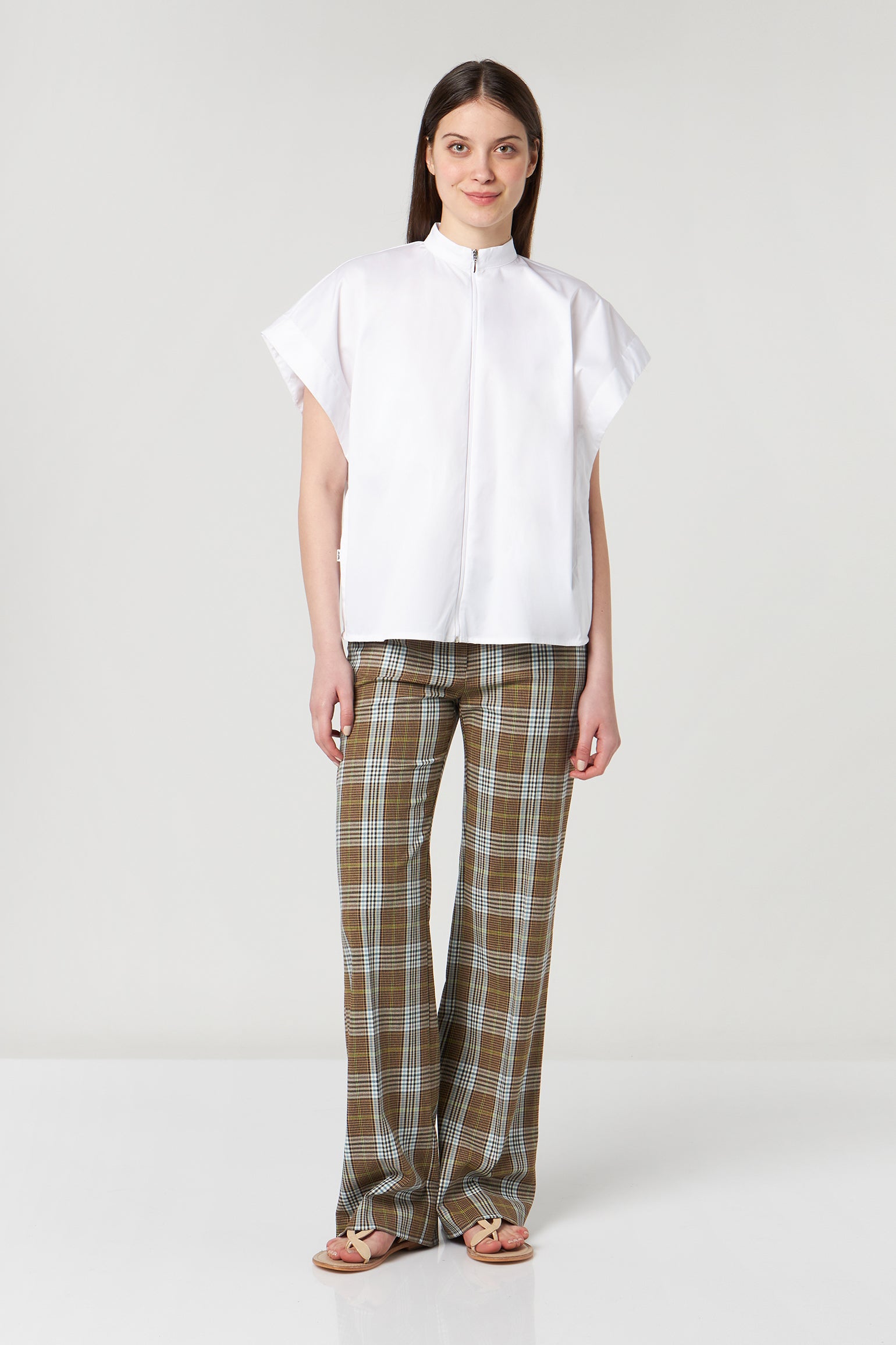 JIJIL Camicia a Maniche Corte Bianca