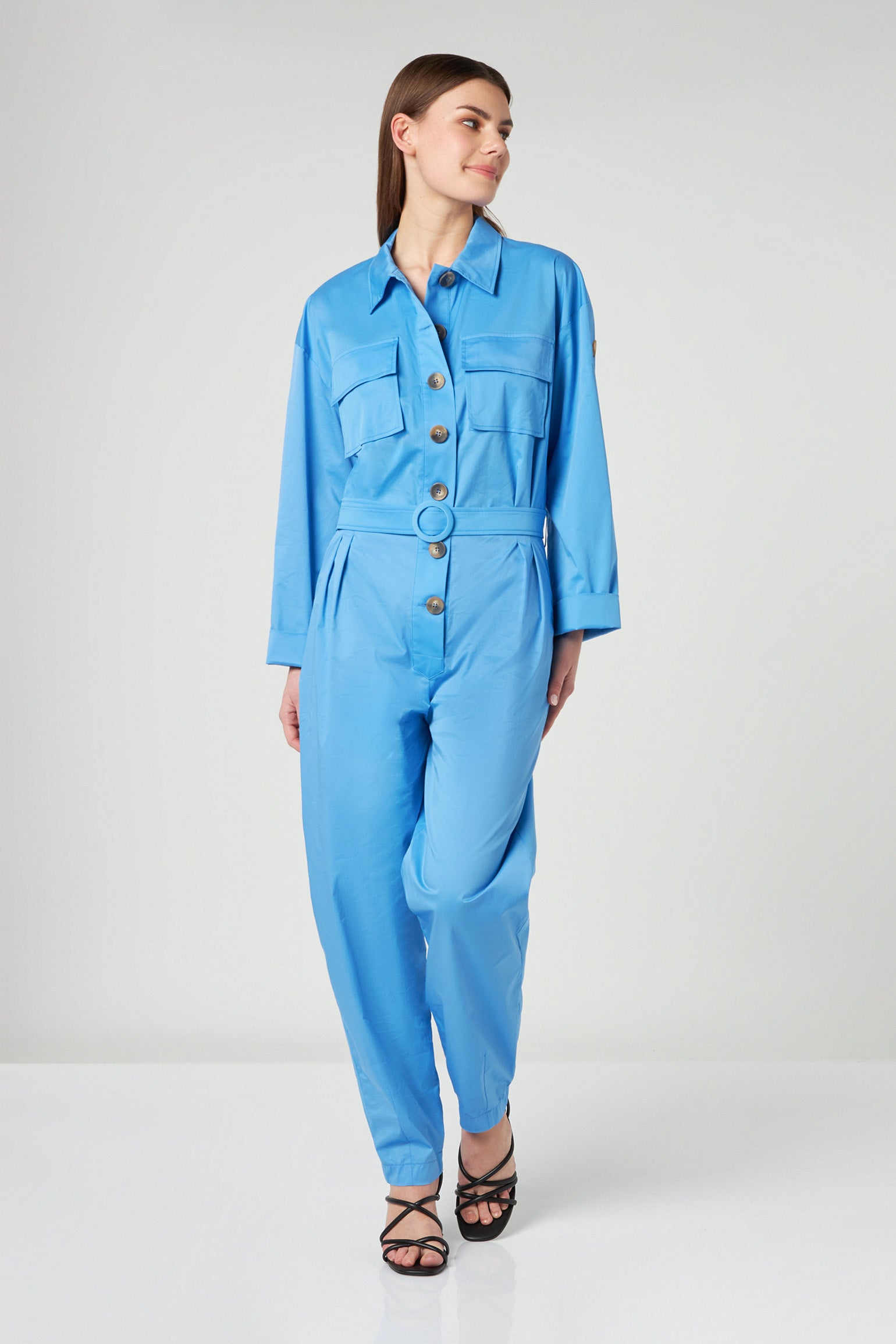 JIJIL Blue Long Jumpsuit