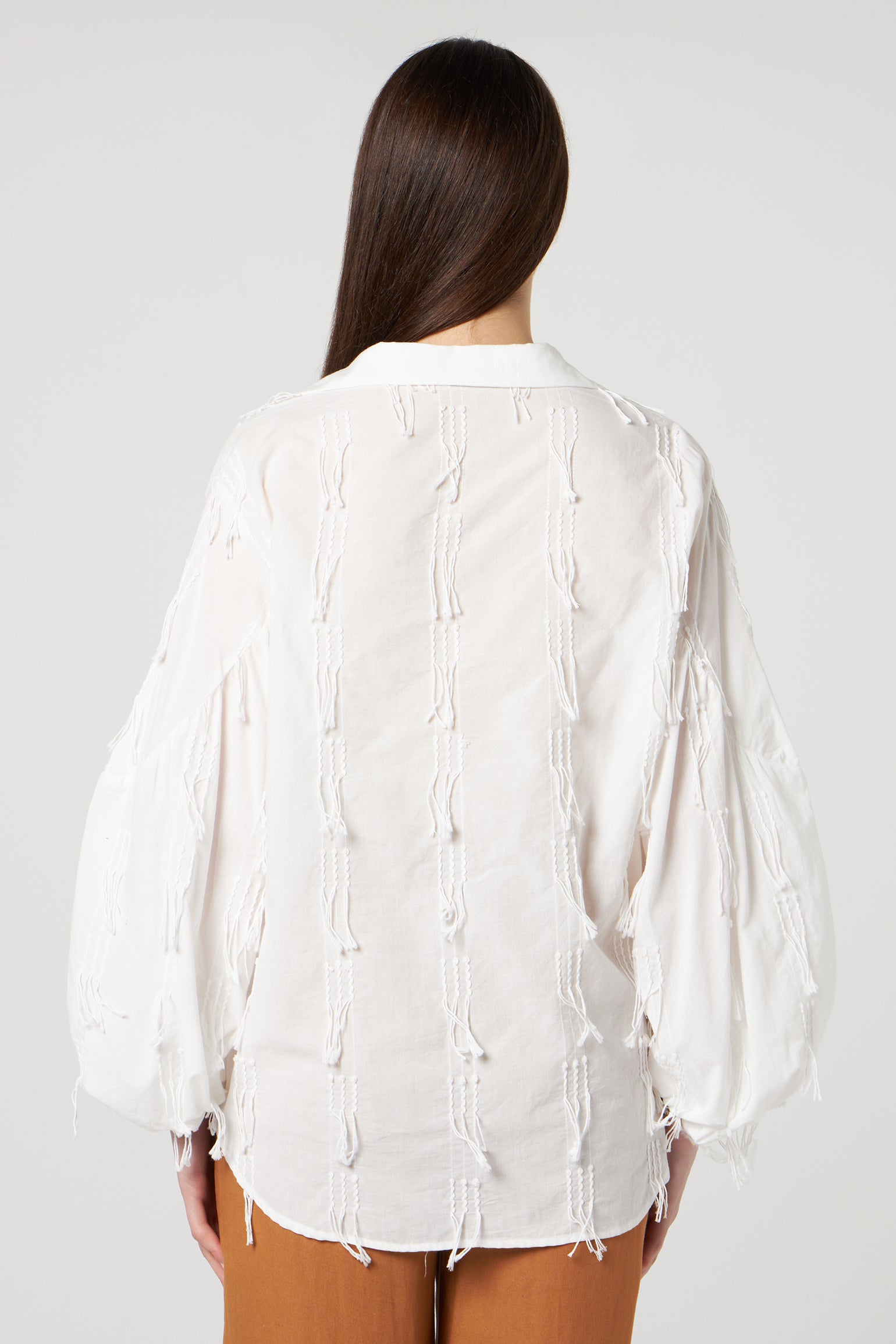 JIJIL White Blouse with Embroideries