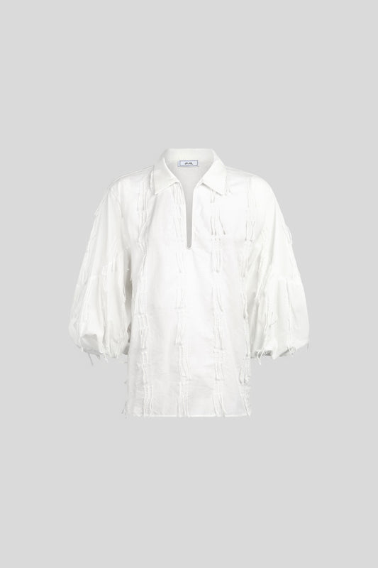 JIJIL White Blouse with Embroideries