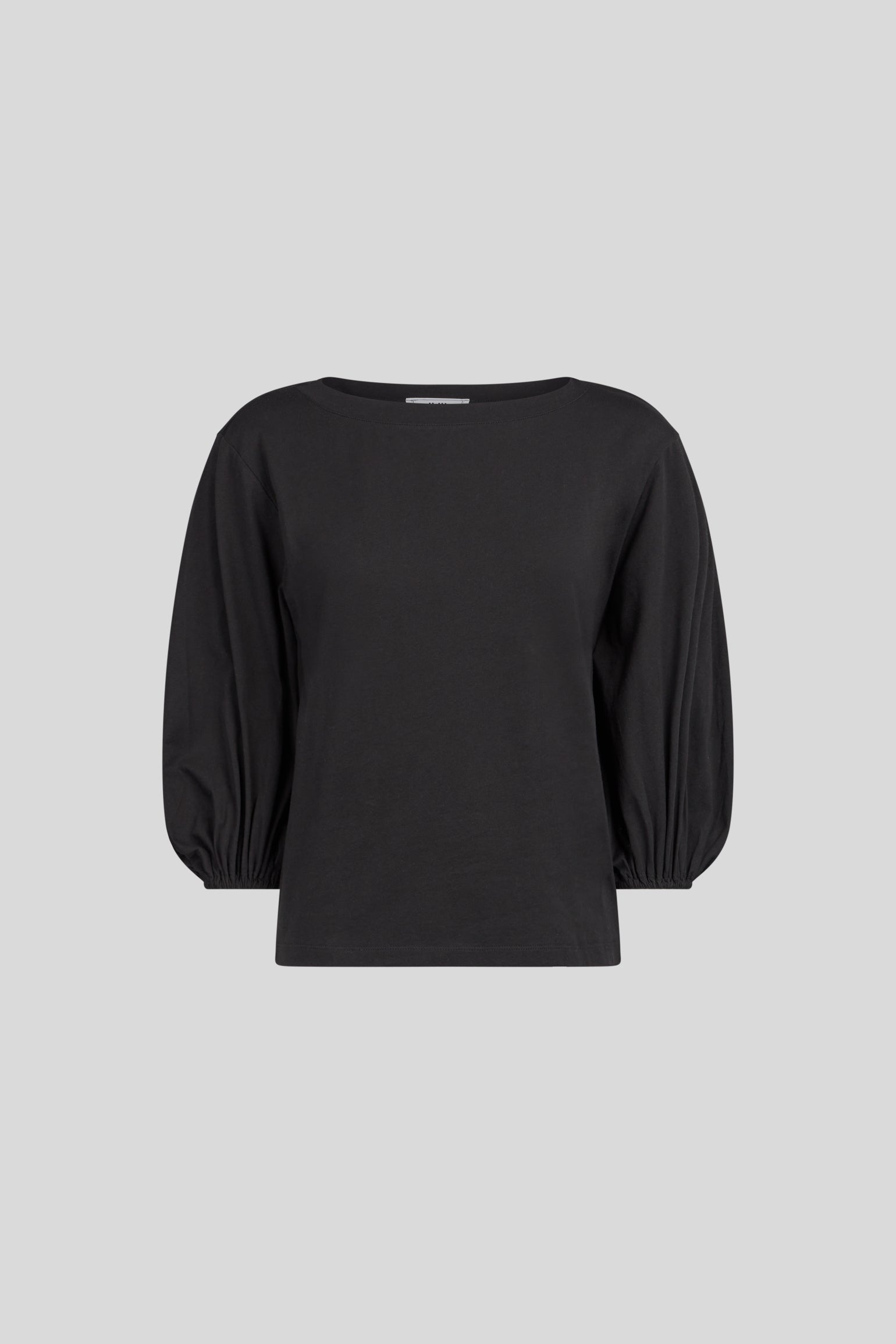 Afibi T-Shirt Donna Manica Lunga Girocollo, Slim Fit Elasticizzata, 95% Rayon 5% Spandex, Nero L