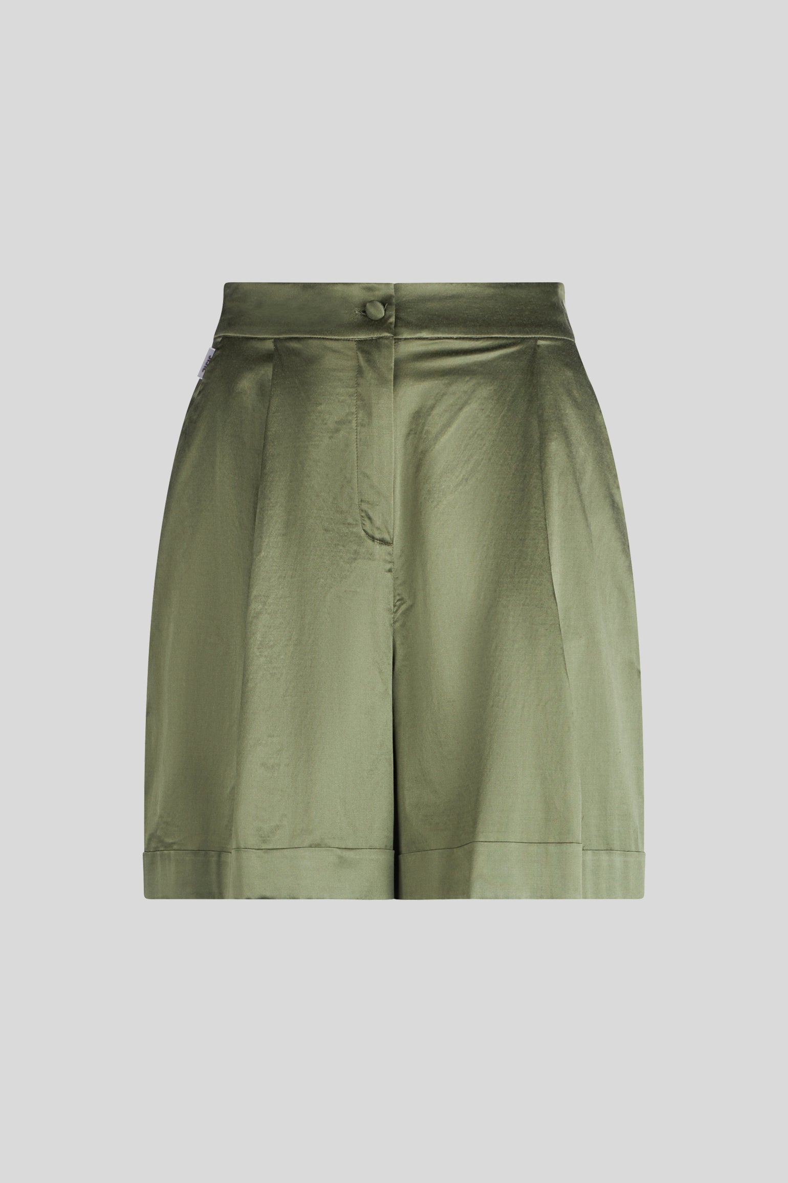 JIJIL Shorts Satinati Verde Militare