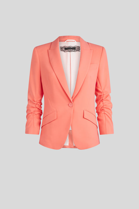 PATRIZIA PEPE Blazer Monopetto Rosa Corallo