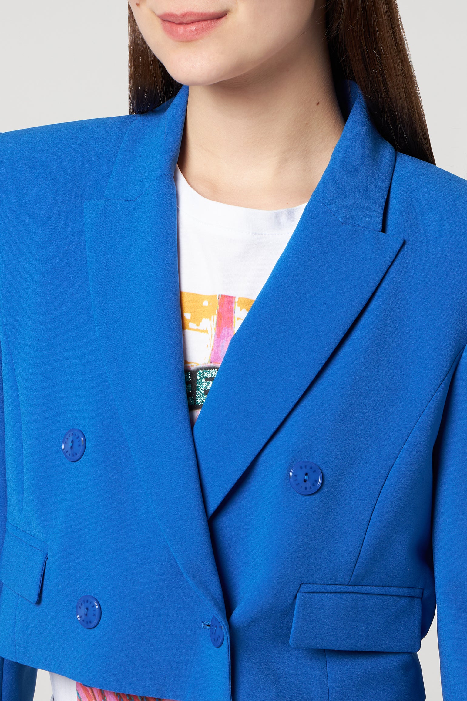 PATRIZIA PEPE Giacca Cropped Bluette