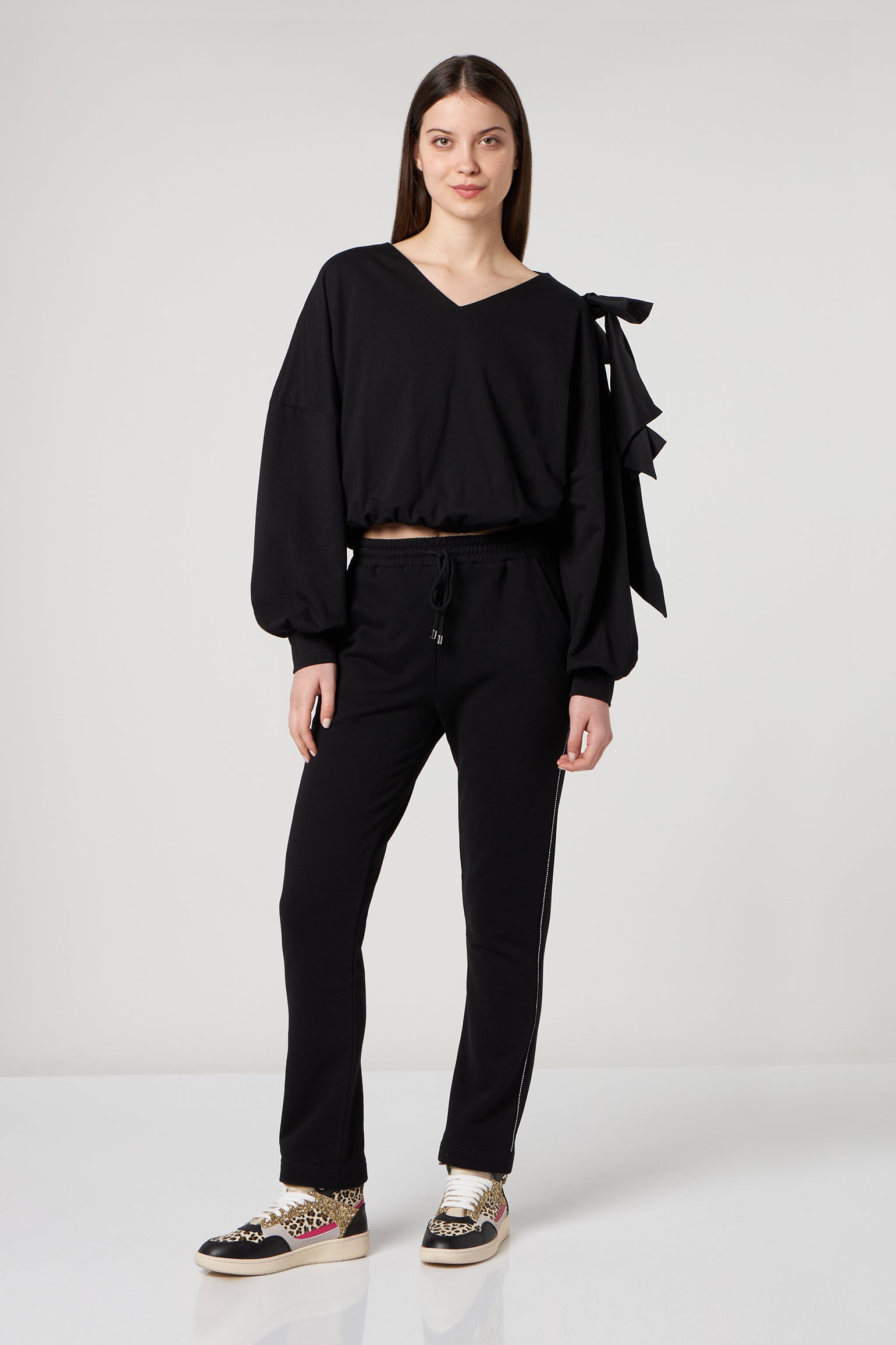 PATRIZIA PEPE Sporty Black Pants