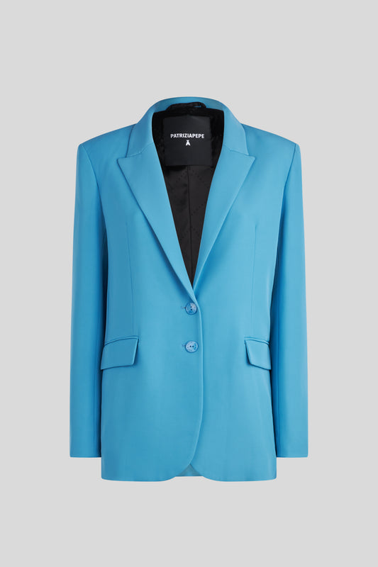 PATRIZIA PEPE Single-breasted Blazer Sky Line