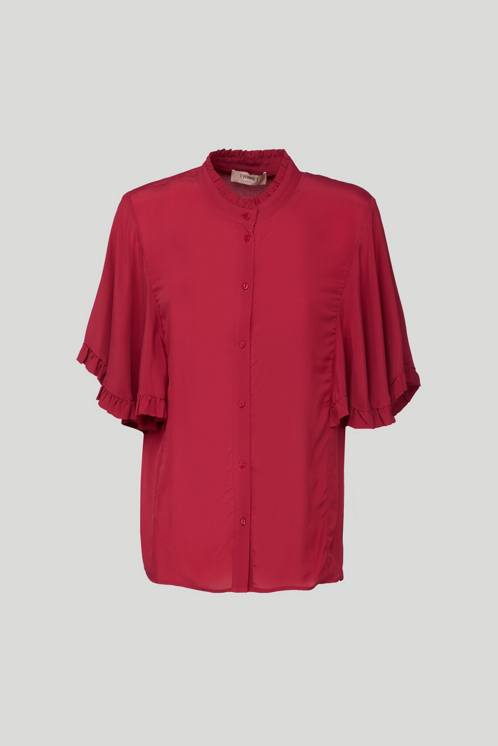 TWINSET Shirt in Red Crepe de Chine