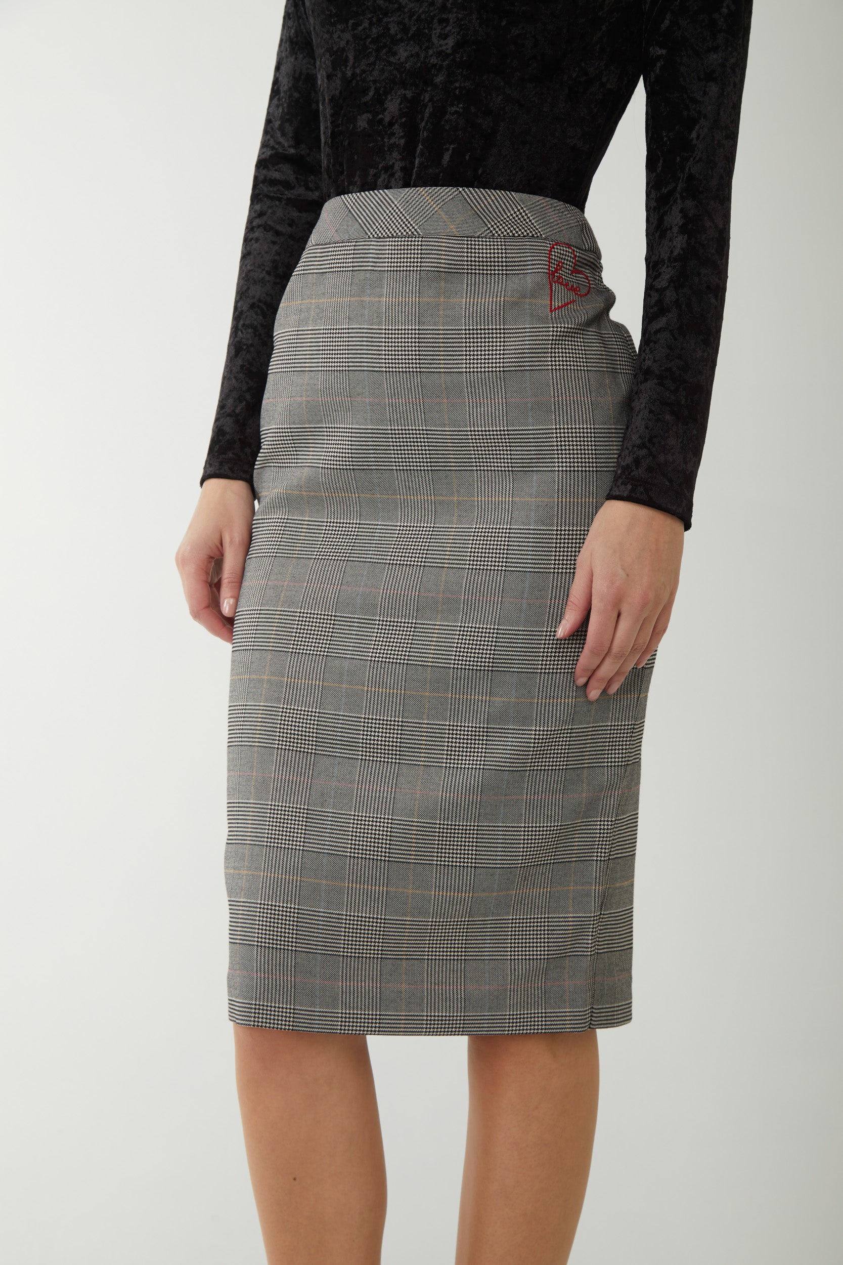 MY TWIN TWINSET Longuette skirt in Prince of Wales