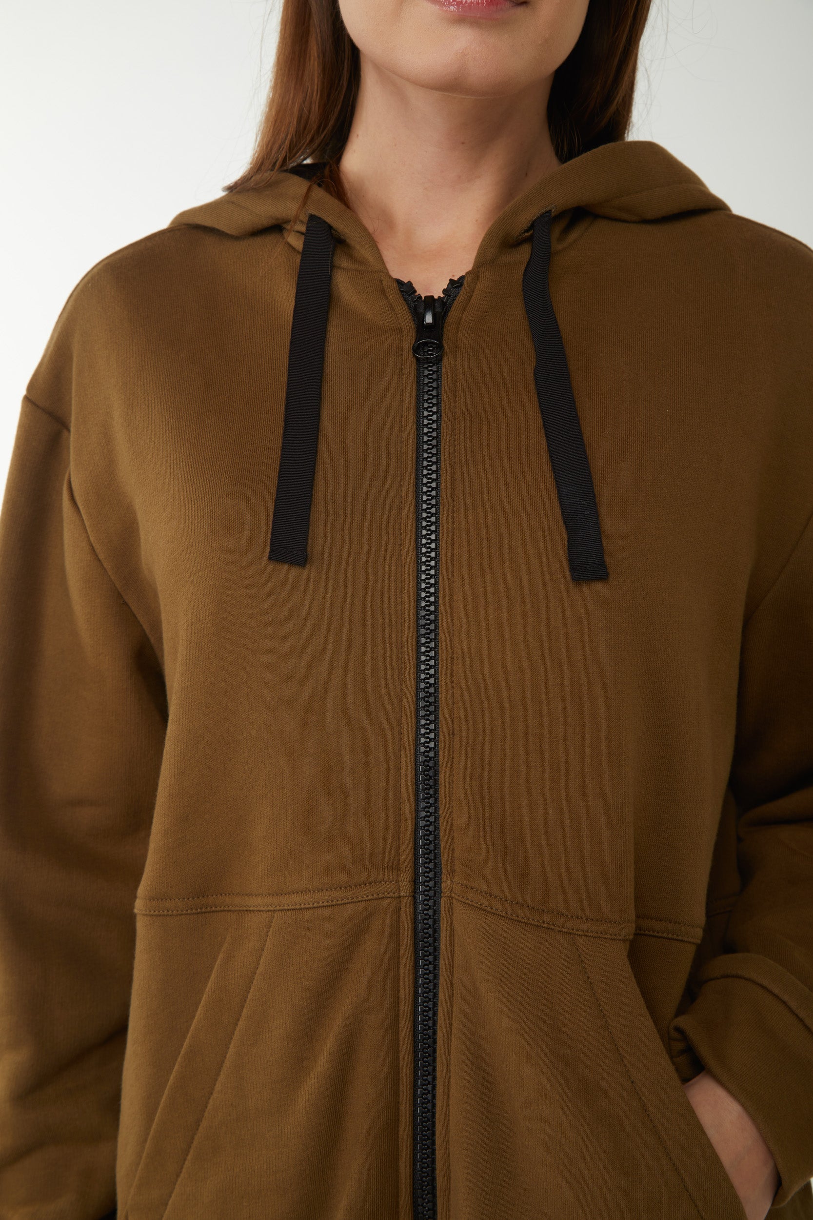 TWINSET Maxi Military Green Sweatshirt