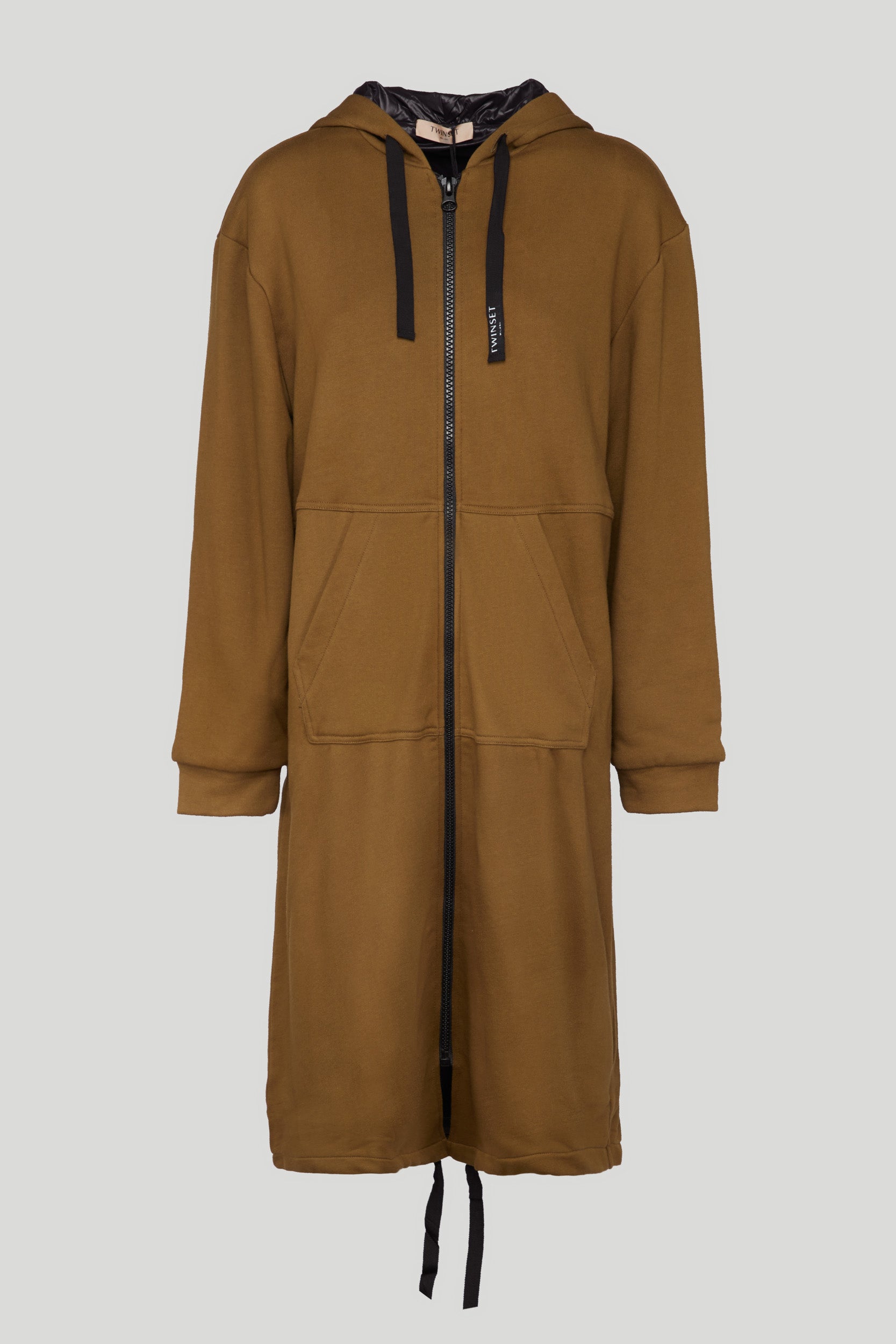 TWINSET Maxi Military Green Sweatshirt